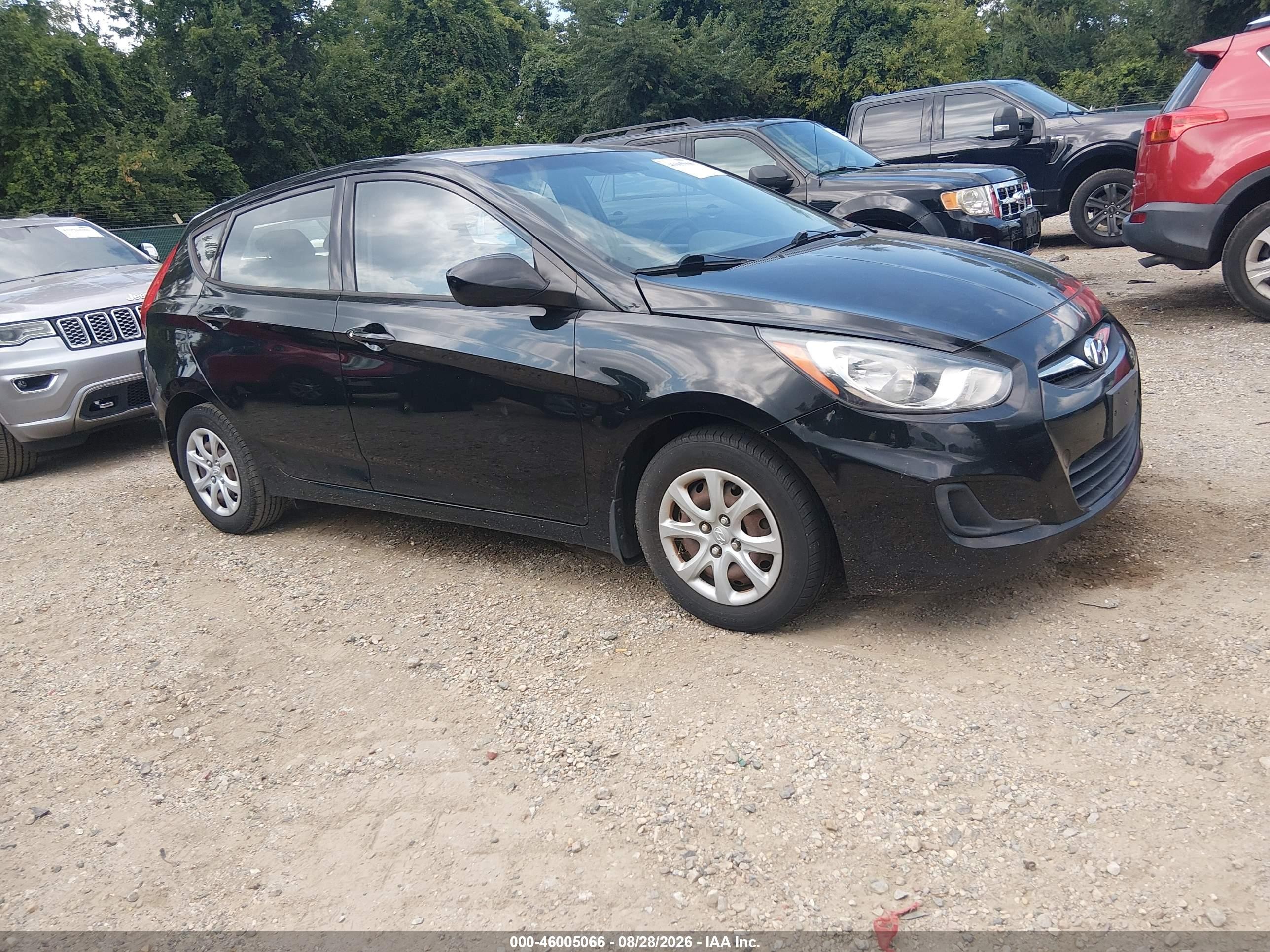 2012 Hyundai Accent Gs Black vin: KMHCT5AEXCU036198