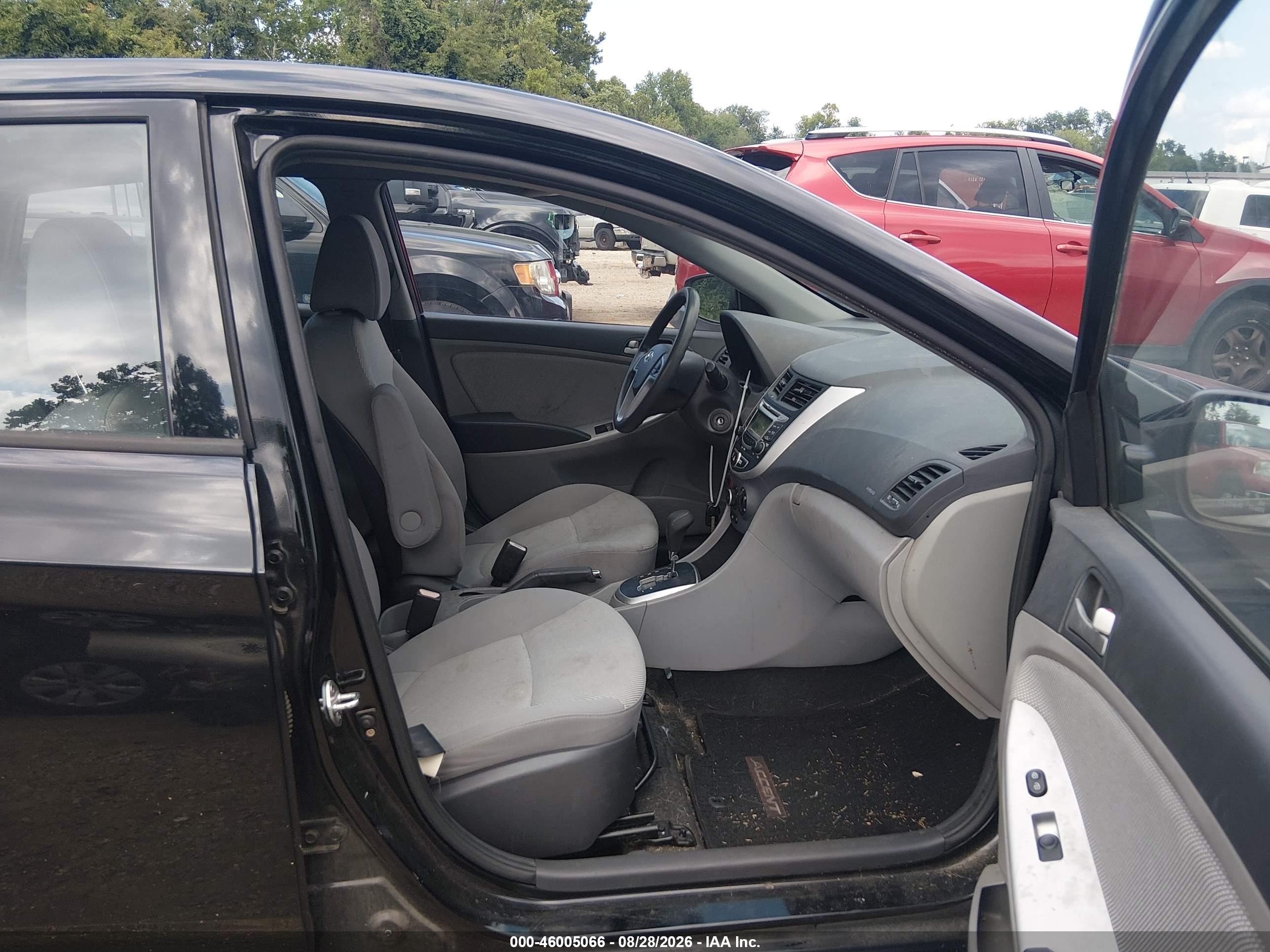2012 Hyundai Accent Gs Black vin: KMHCT5AEXCU036198