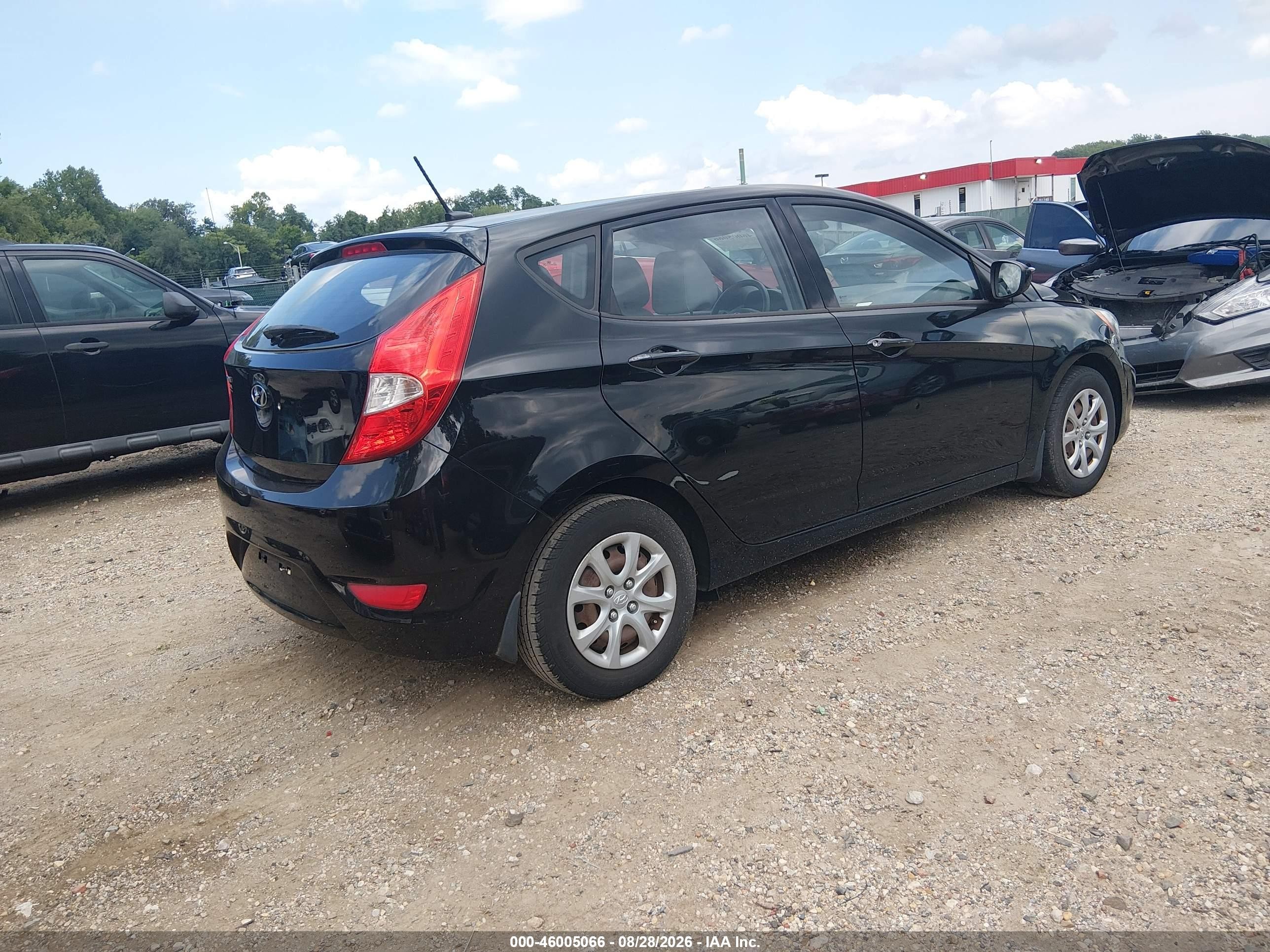 2012 Hyundai Accent Gs Black vin: KMHCT5AEXCU036198