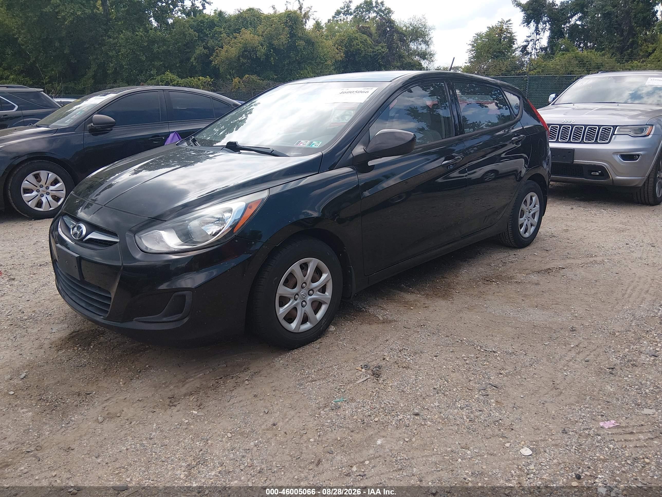 2012 Hyundai Accent Gs Black vin: KMHCT5AEXCU036198