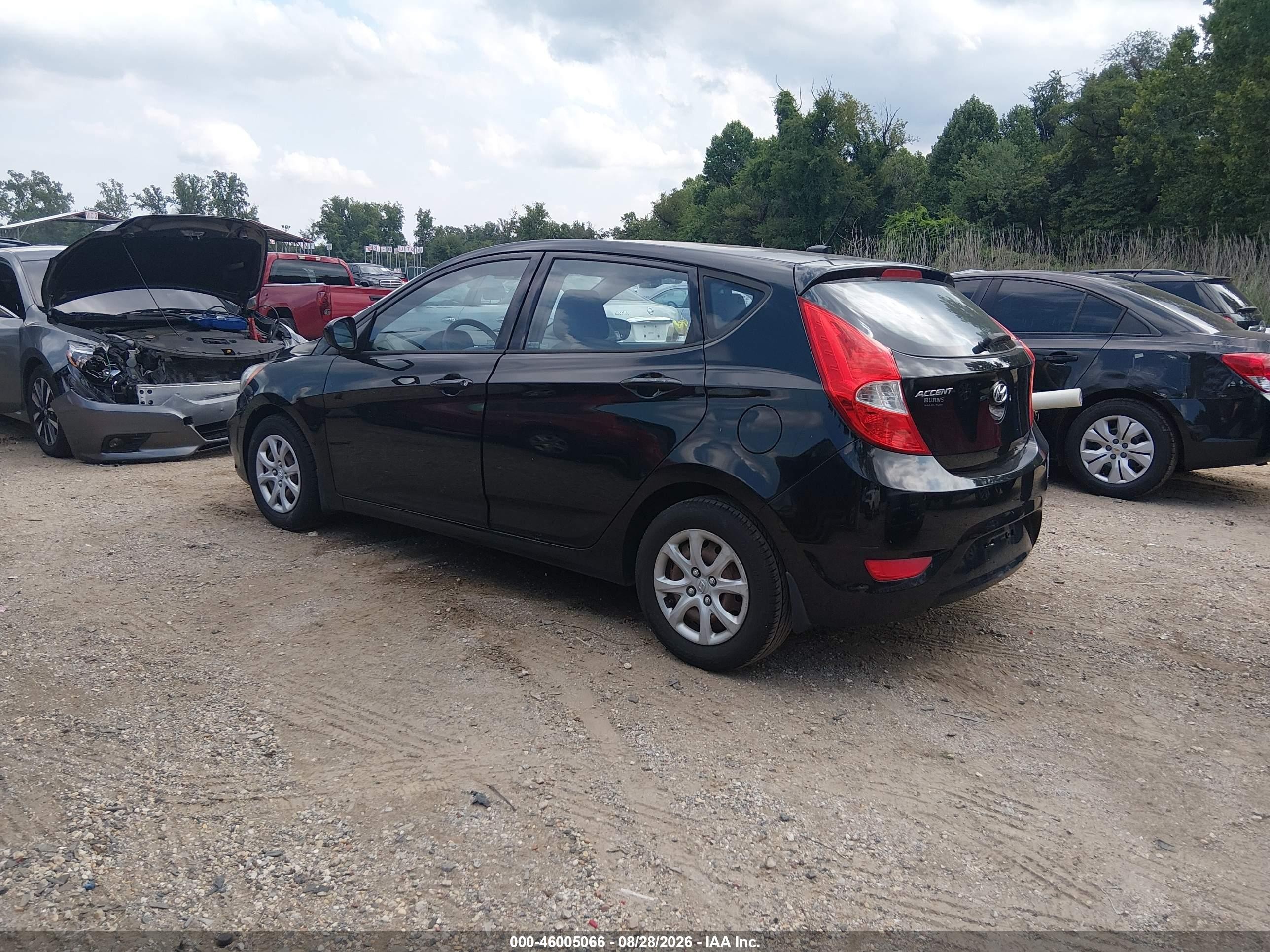 2012 Hyundai Accent Gs Black vin: KMHCT5AEXCU036198
