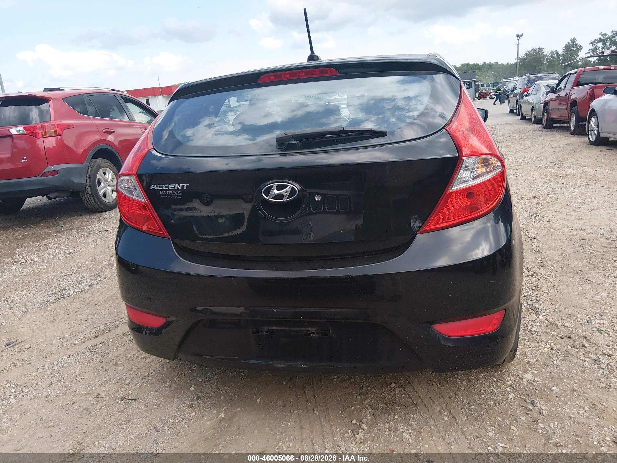 2012 Hyundai Accent Gs Black vin: KMHCT5AEXCU036198