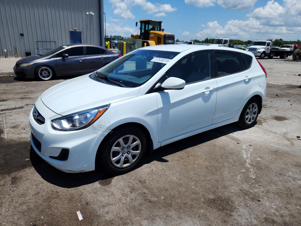 2012 Hyundai Accent Gs Белый vin: KMHCT5AEXCU049288