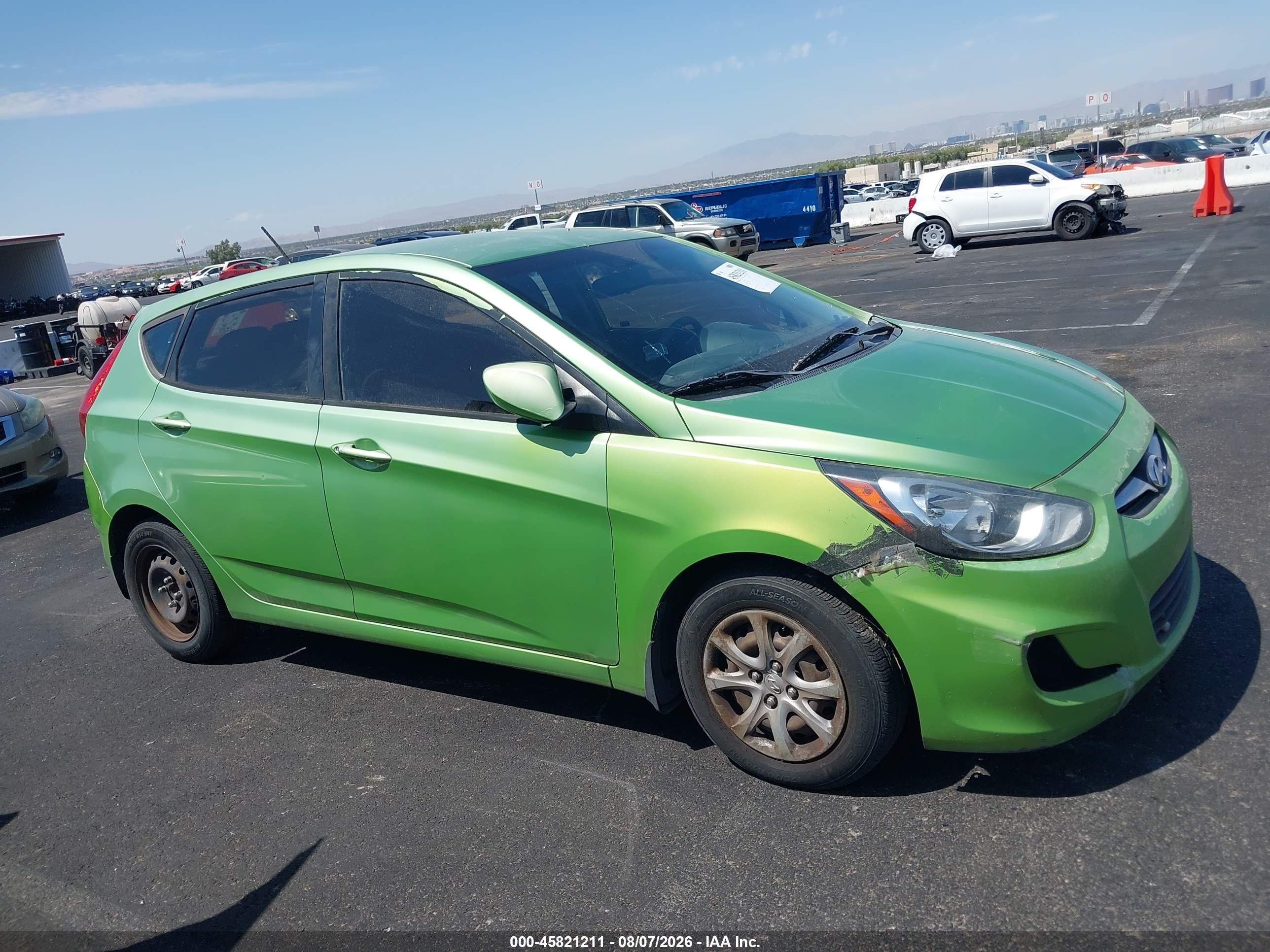 2013 Hyundai Accent Gs Green vin: KMHCT5AEXDU103061