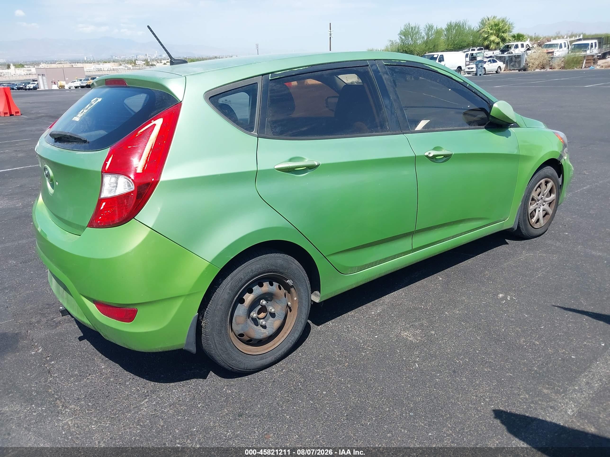 2013 Hyundai Accent Gs Green vin: KMHCT5AEXDU103061