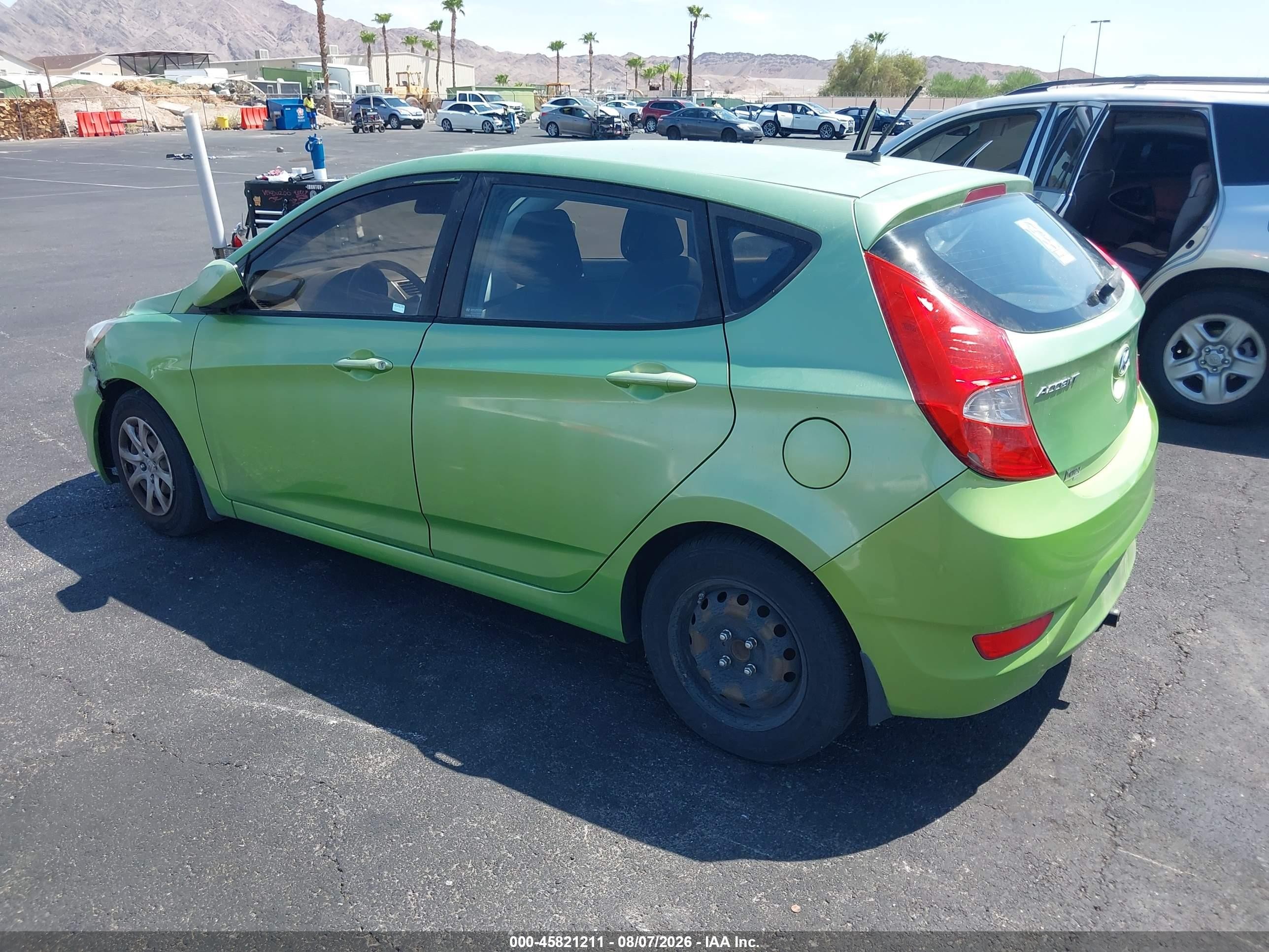2013 Hyundai Accent Gs Green vin: KMHCT5AEXDU103061