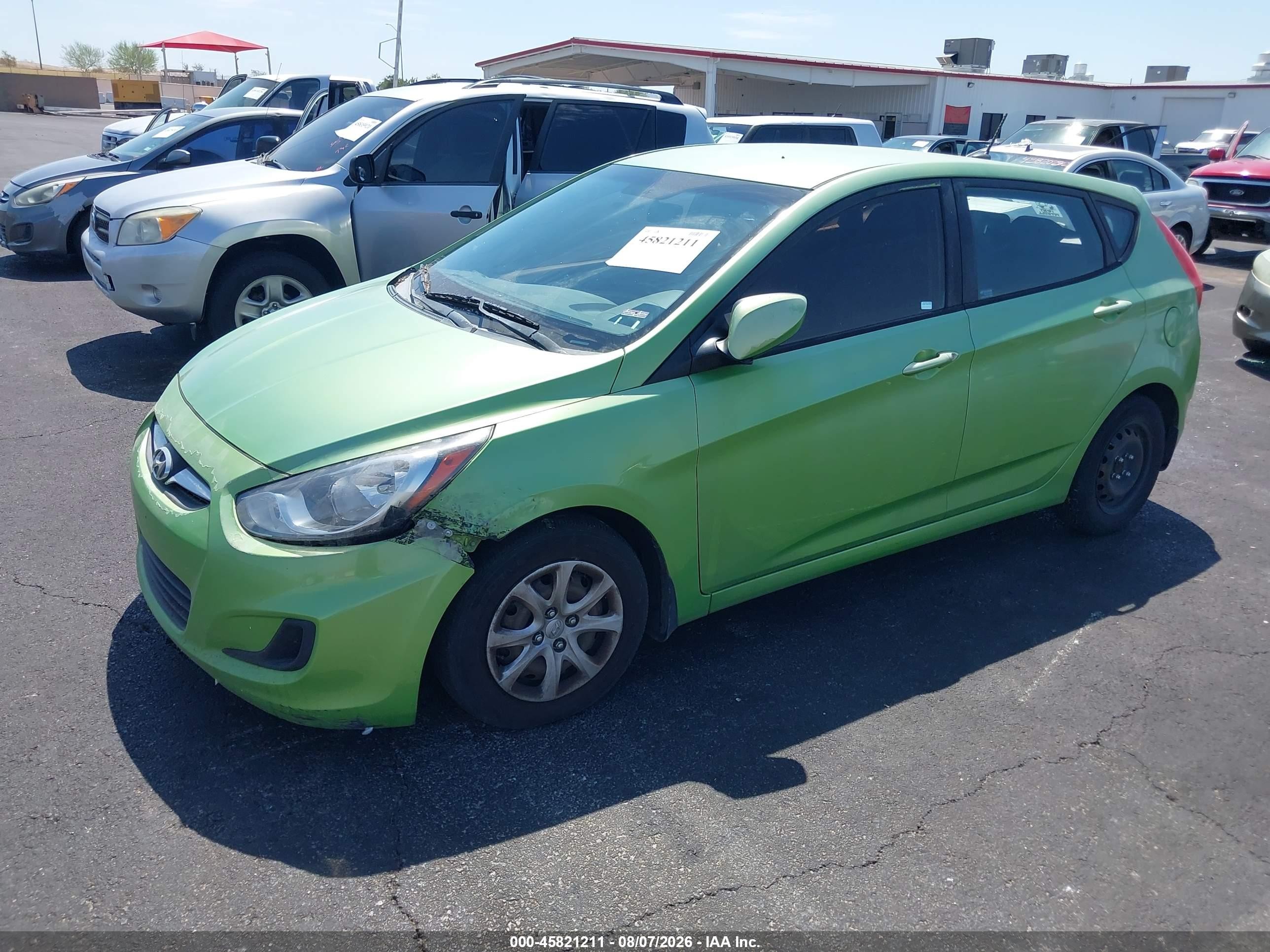 2013 Hyundai Accent Gs Green vin: KMHCT5AEXDU103061