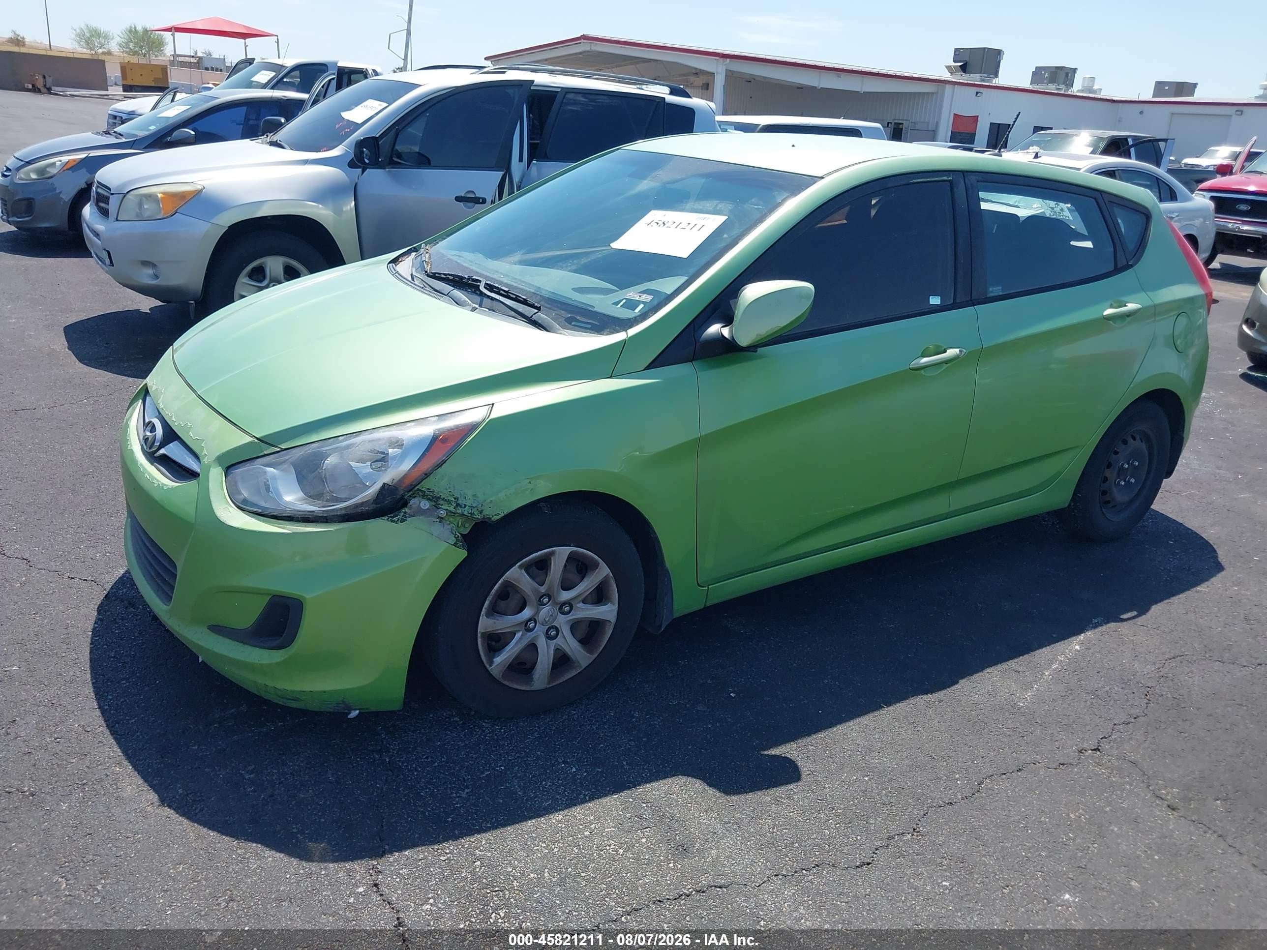 2013 Hyundai Accent Gs Green vin: KMHCT5AEXDU103061