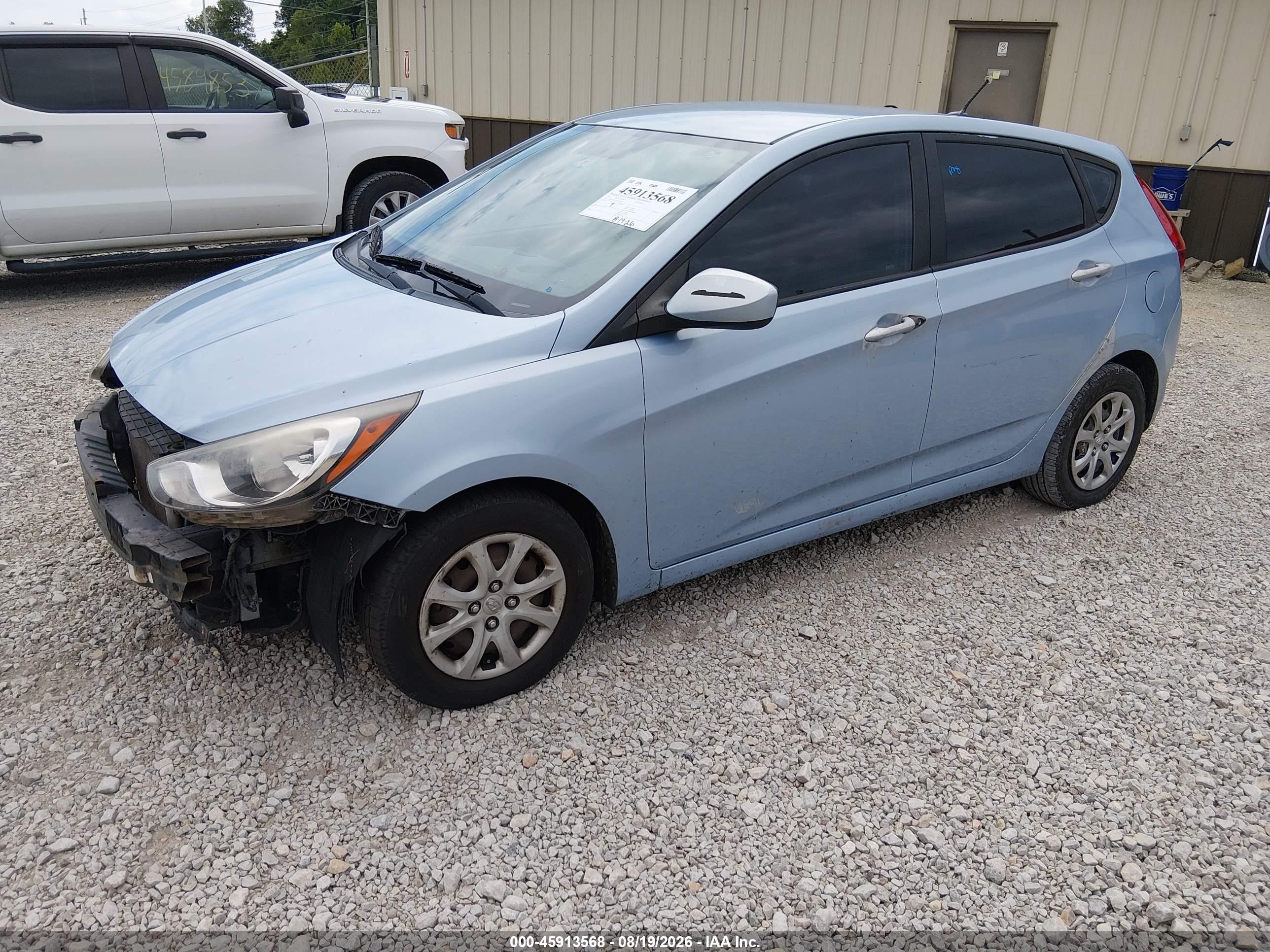 2013 Hyundai Accent Gs Blue vin: KMHCT5AEXDU107286