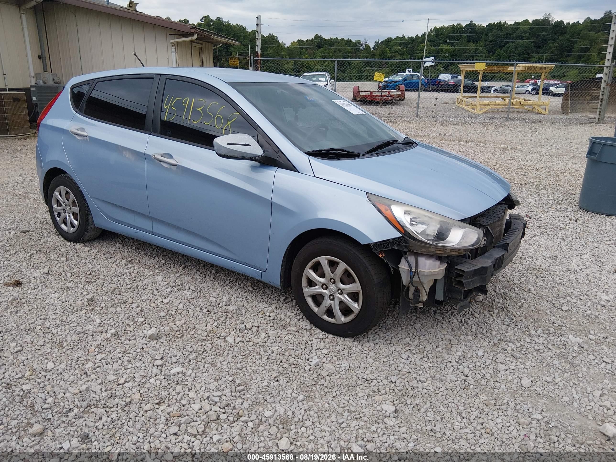 2013 Hyundai Accent Gs Blue vin: KMHCT5AEXDU107286