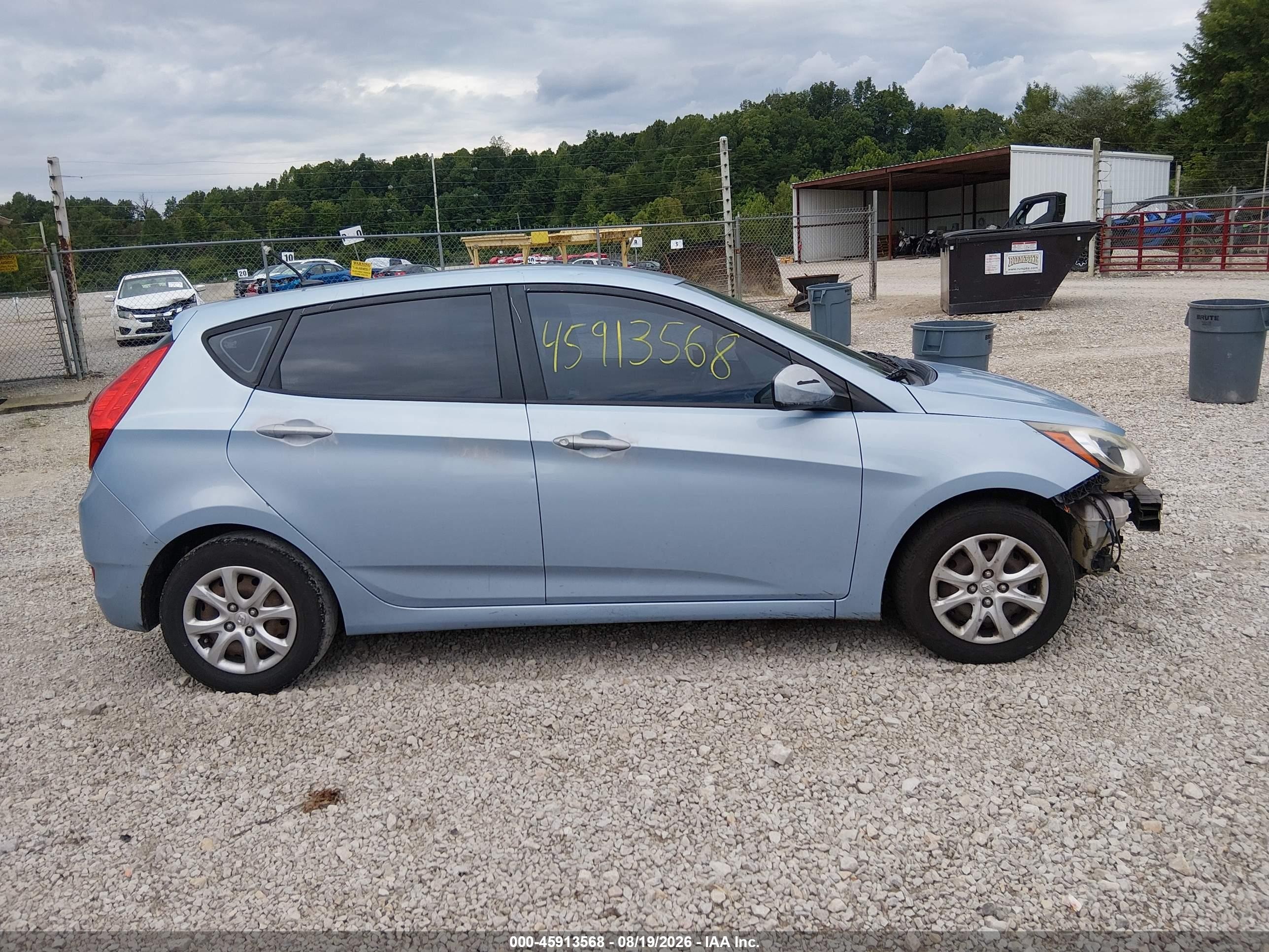2013 Hyundai Accent Gs Blue vin: KMHCT5AEXDU107286