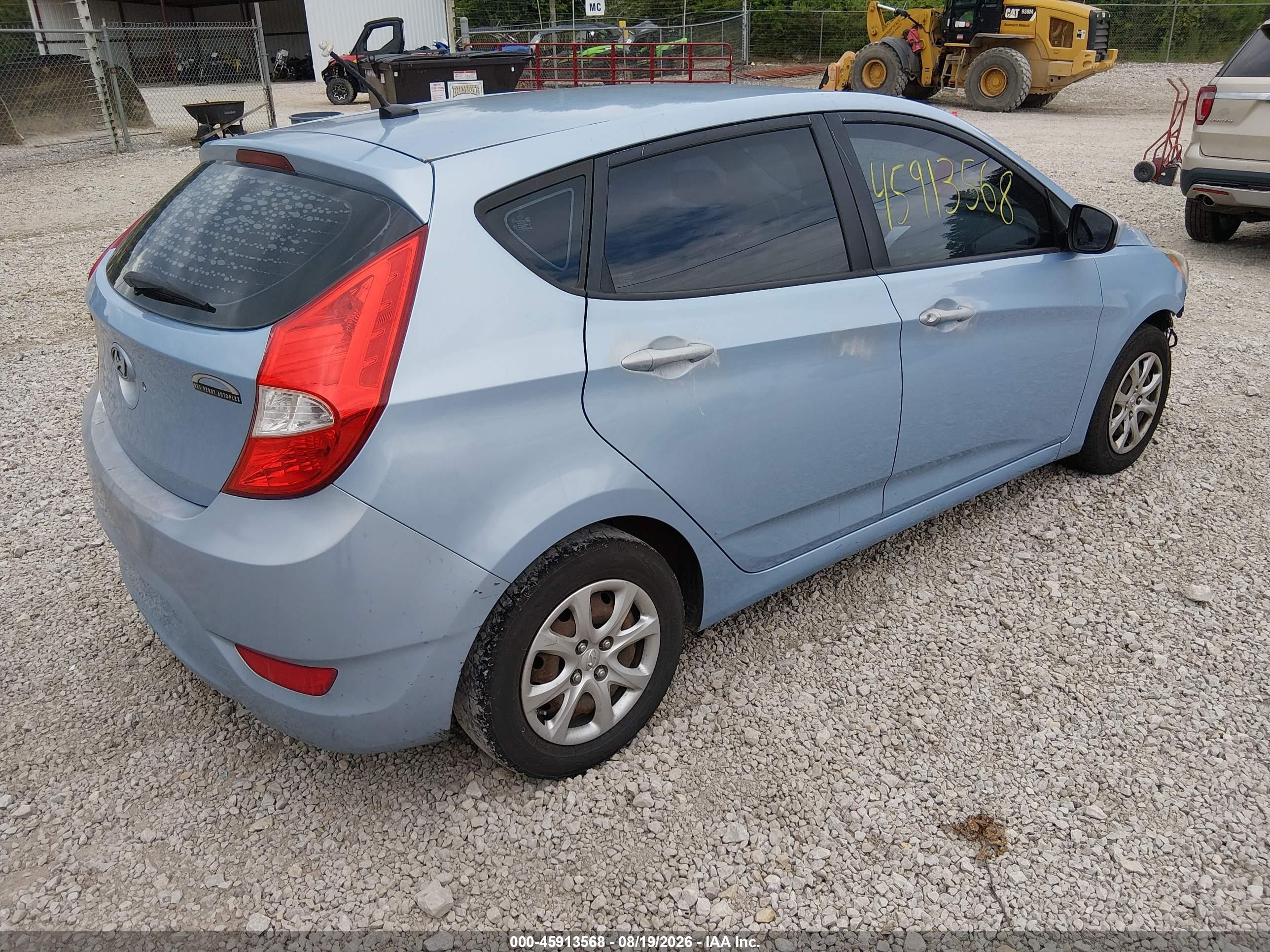 2013 Hyundai Accent Gs Blue vin: KMHCT5AEXDU107286