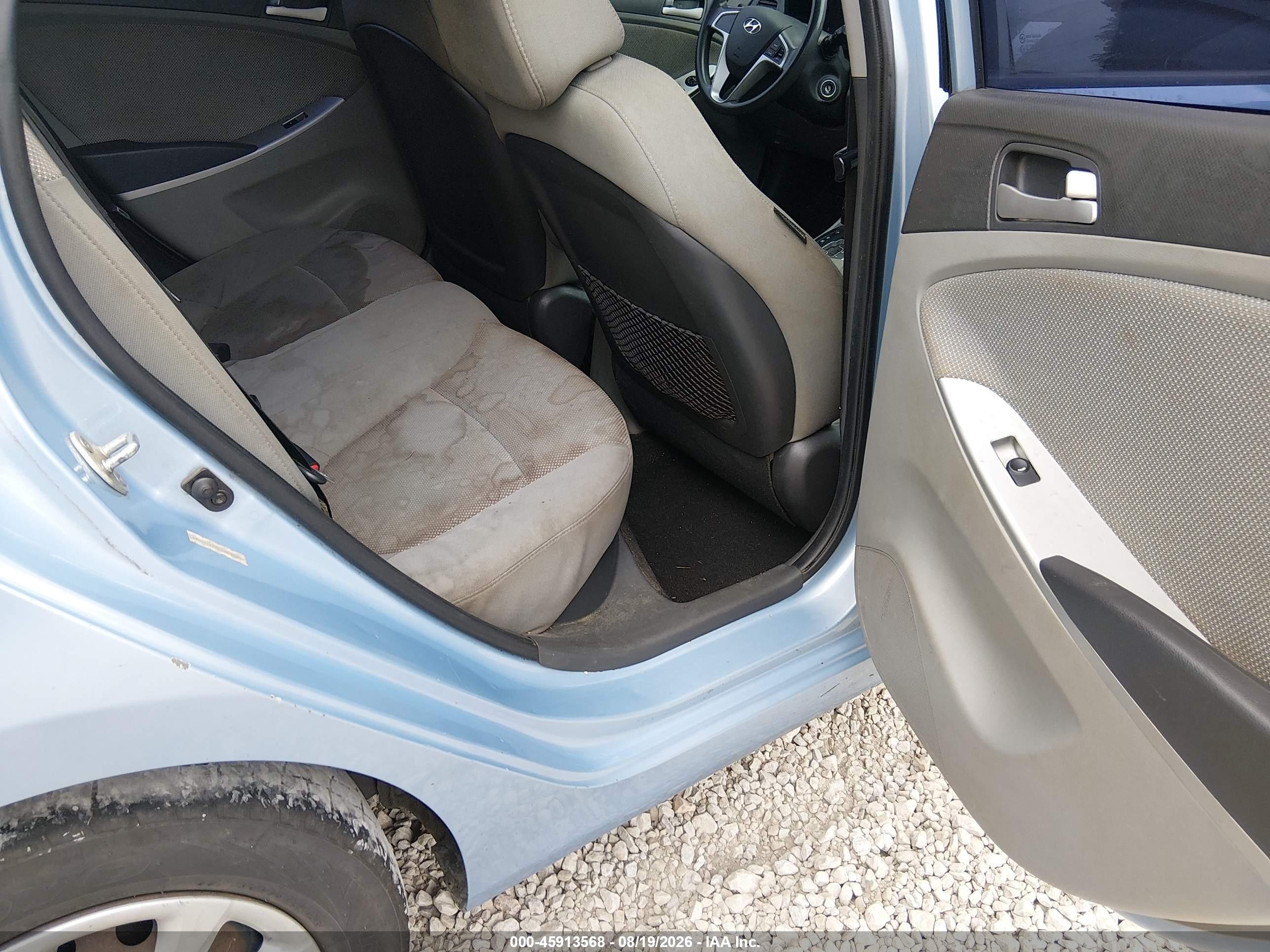 2013 Hyundai Accent Gs Blue vin: KMHCT5AEXDU107286