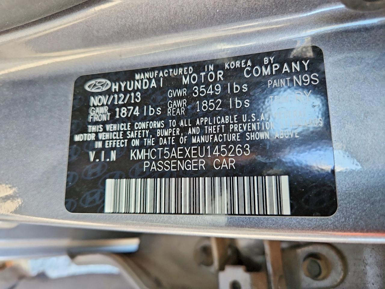 2014 Hyundai Accent Gs Silver vin: KMHCT5AEXEU145263