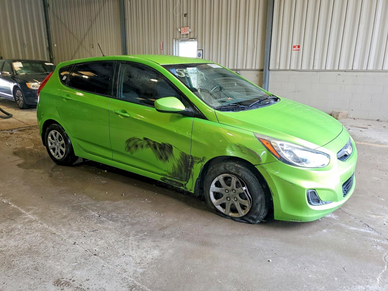 2014 Hyundai Accent Gs Зеленый vin: KMHCT5AEXEU155579
