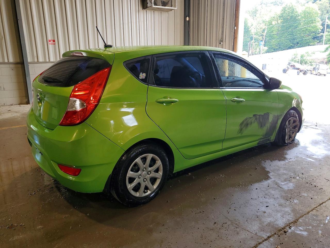 2014 Hyundai Accent Gs Зеленый vin: KMHCT5AEXEU155579