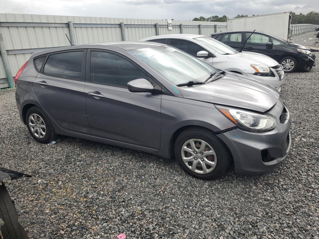 2014 Hyundai Accent Gs Gray vin: KMHCT5AEXEU188629