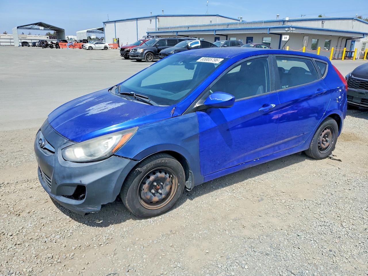 2014 Hyundai Accent Gs Blue vin: KMHCT5AEXEU189831