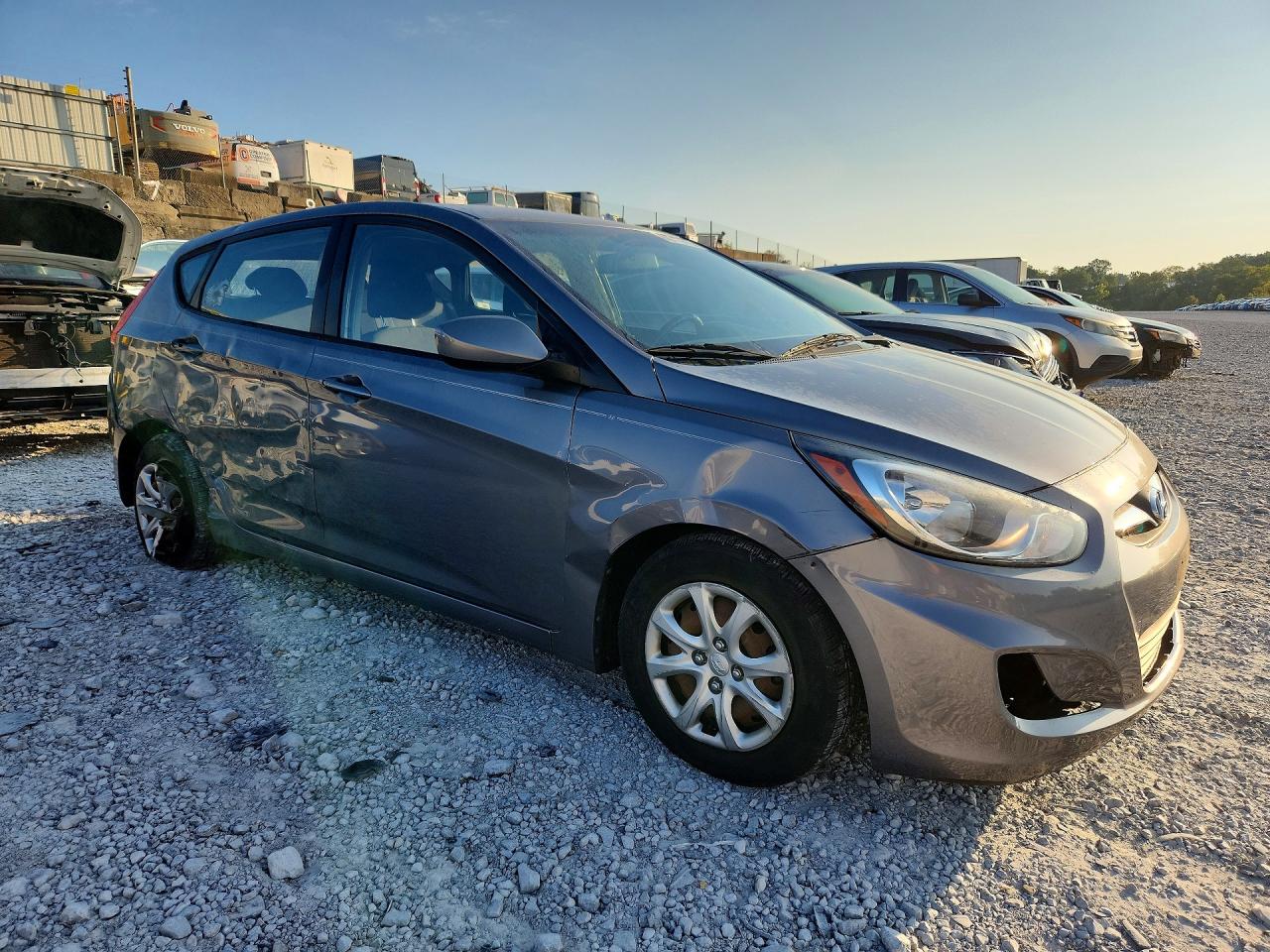 2014 Hyundai Accent Gs Gray vin: KMHCT5AEXEU194480