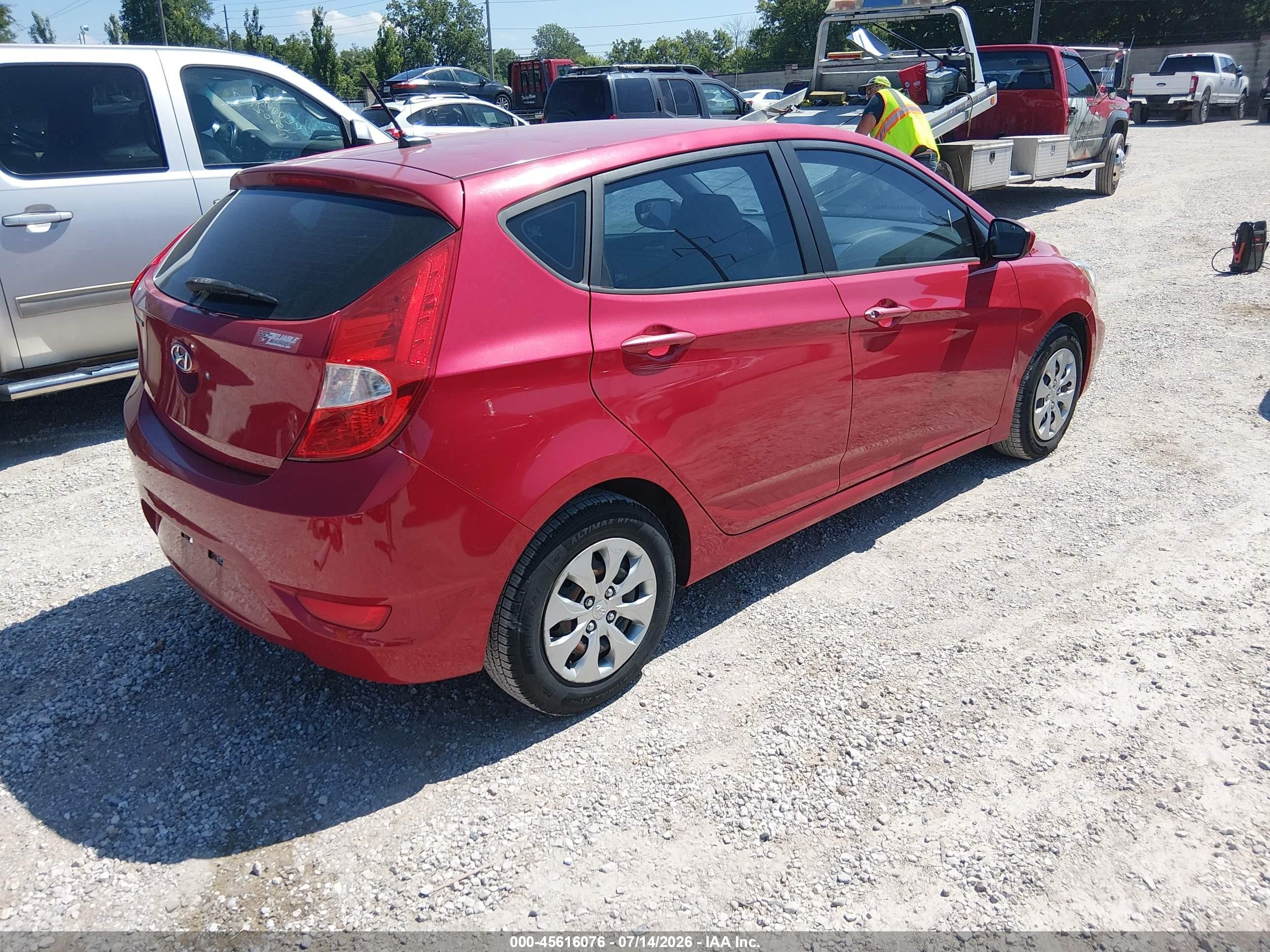 2015 Hyundai Accent Gs Red vin: KMHCT5AEXFU233828