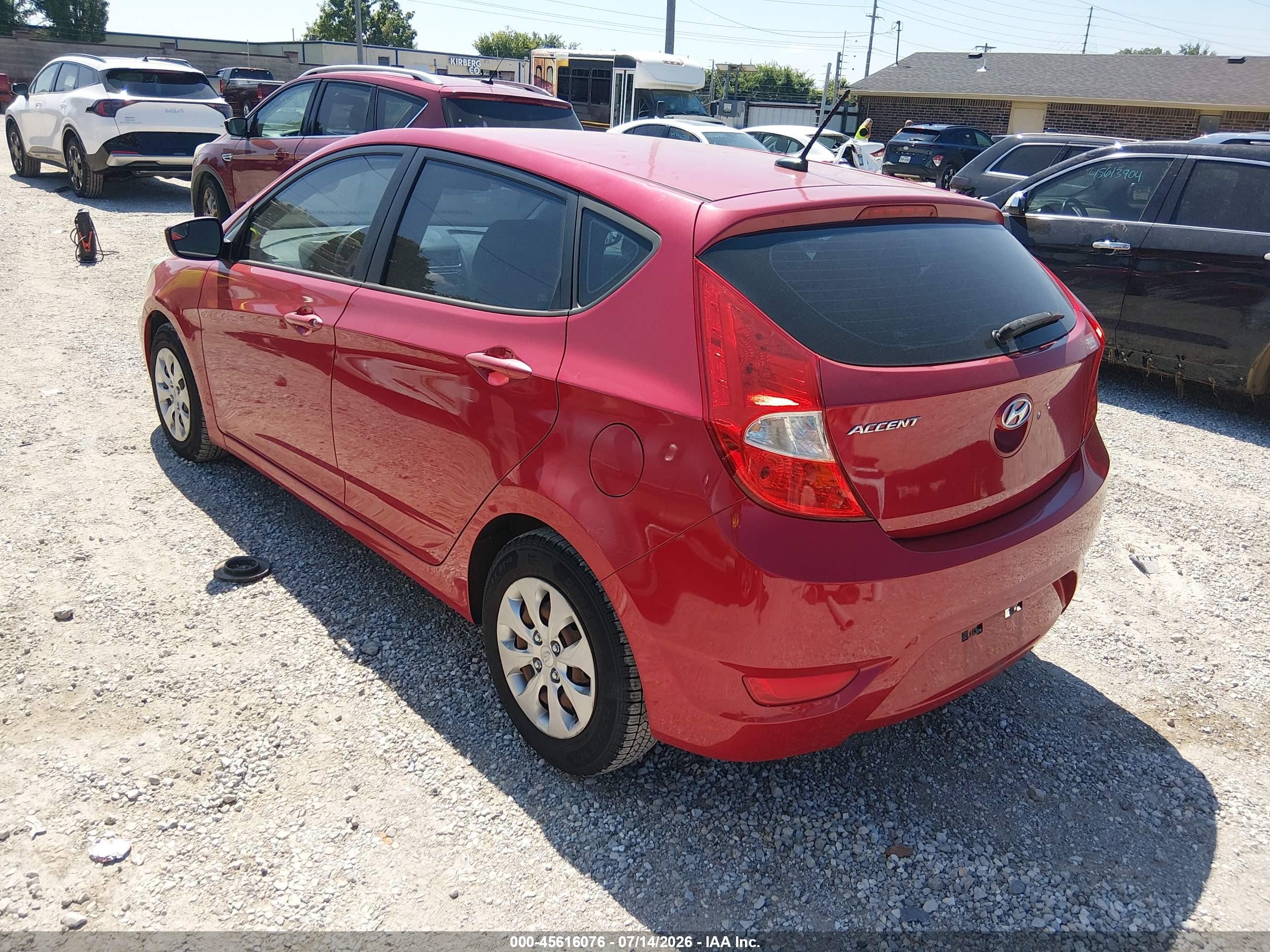 2015 Hyundai Accent Gs Red vin: KMHCT5AEXFU233828