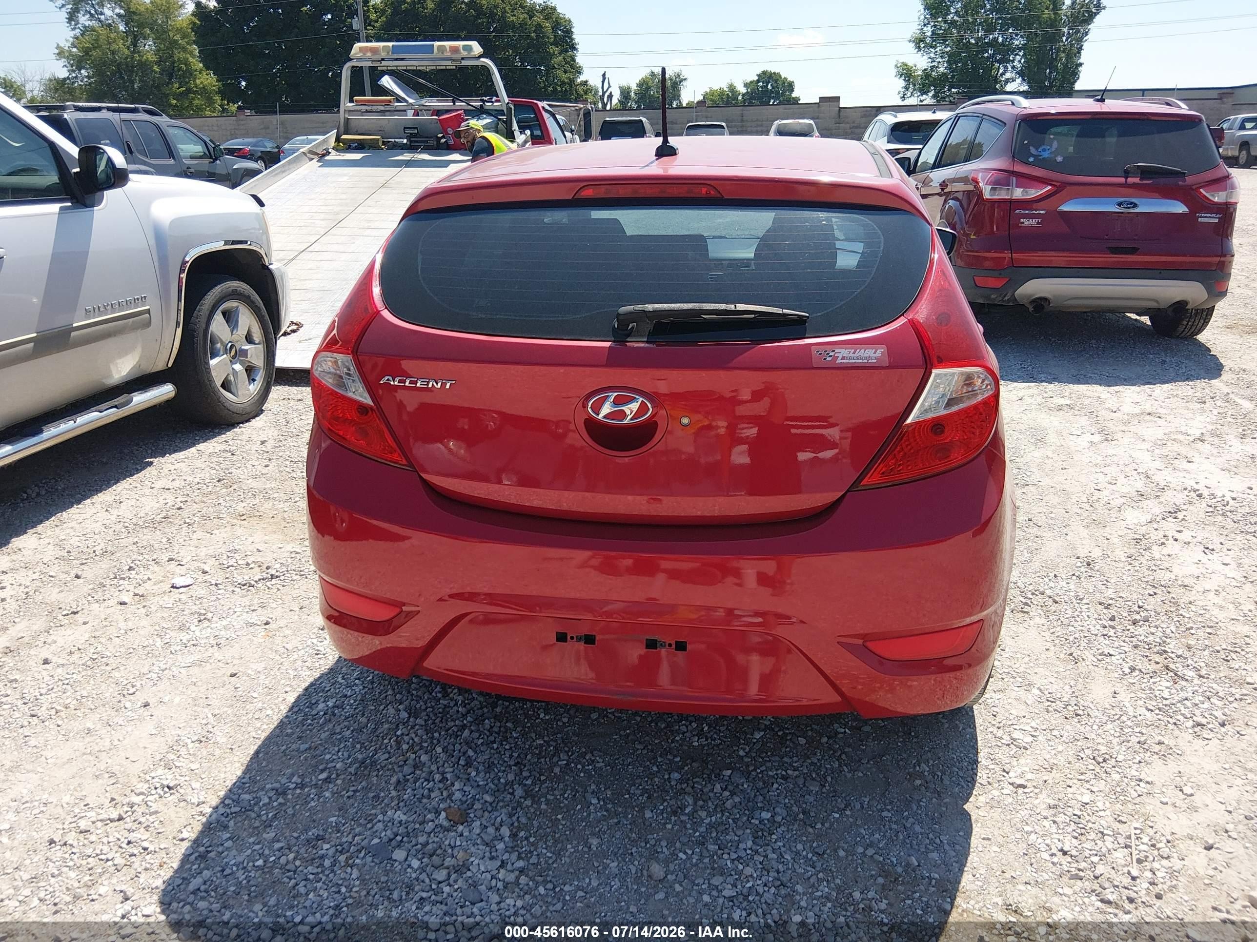 2015 Hyundai Accent Gs Red vin: KMHCT5AEXFU233828