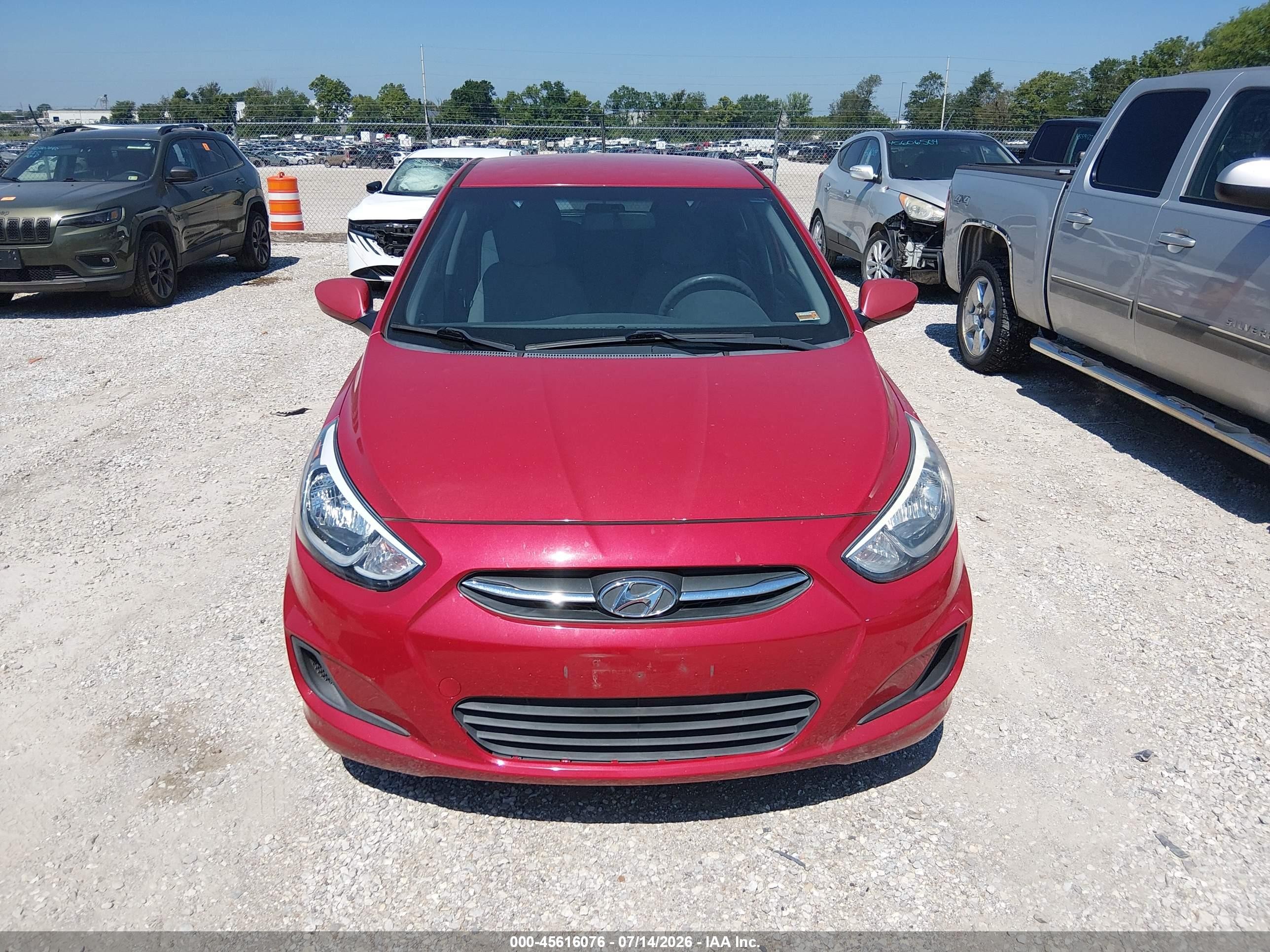 2015 Hyundai Accent Gs Red vin: KMHCT5AEXFU233828