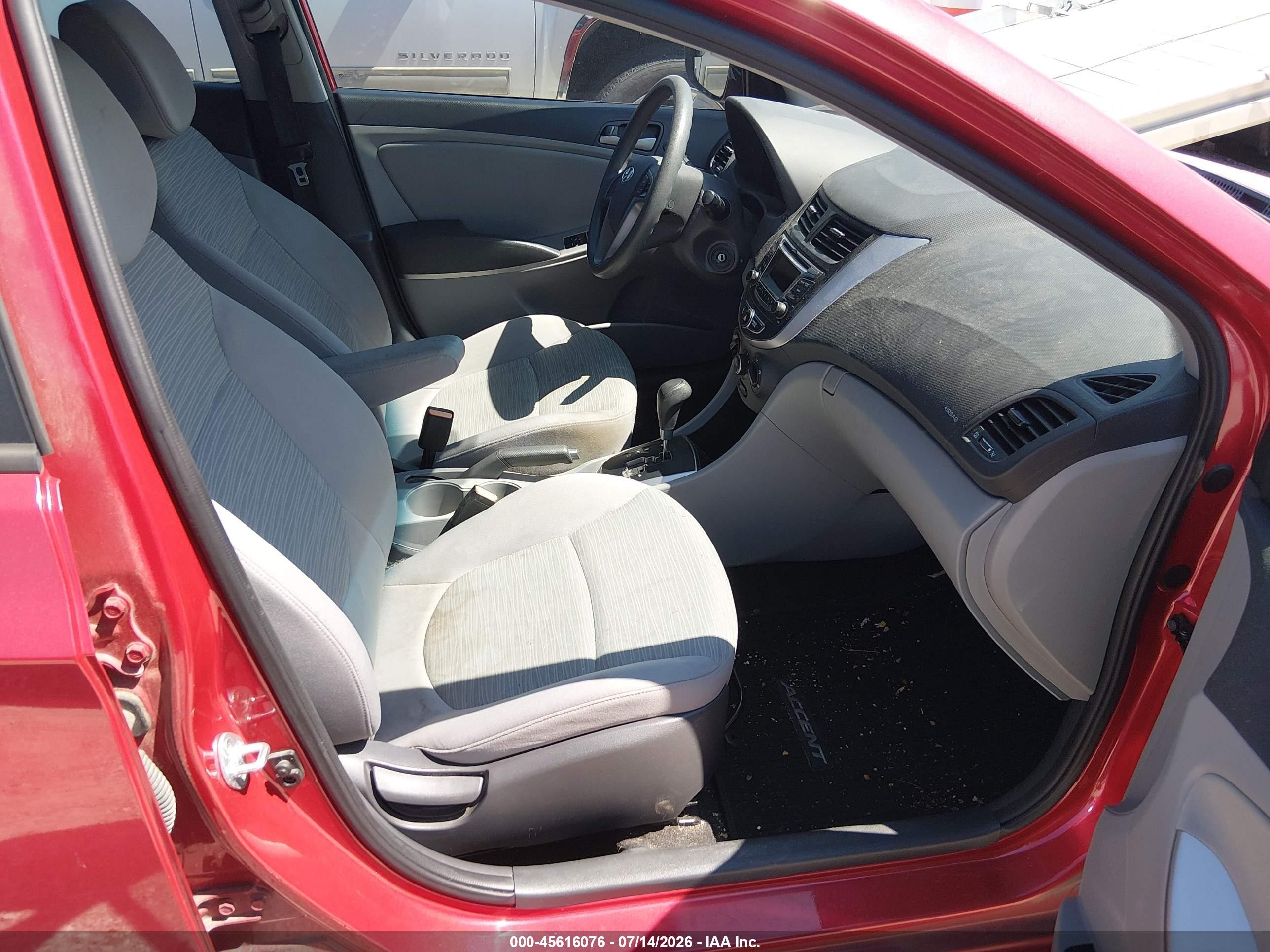2015 Hyundai Accent Gs Red vin: KMHCT5AEXFU233828
