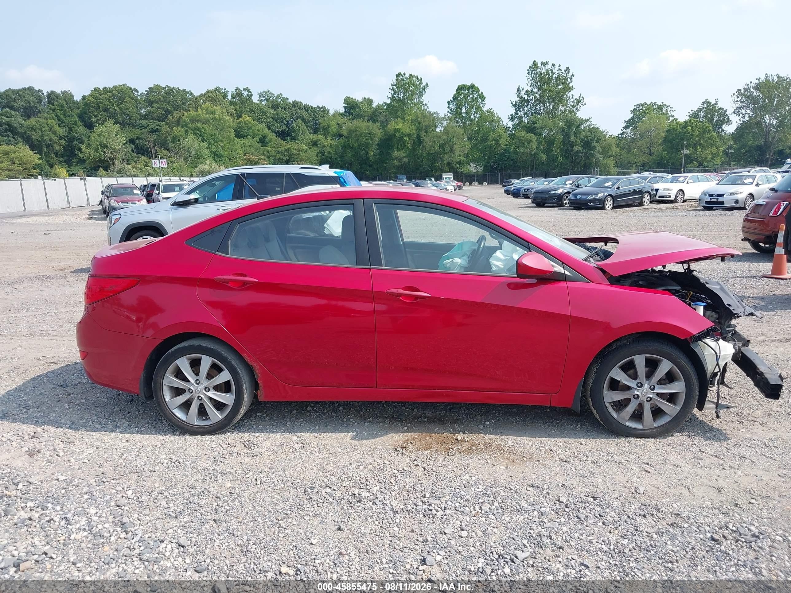 2012 Hyundai Accent Gls Red vin: KMHCU4AE0CU165896