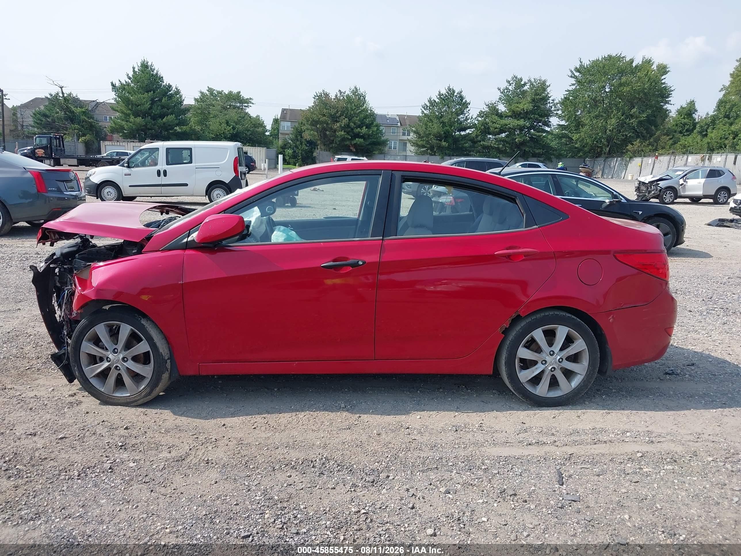 2012 Hyundai Accent Gls Red vin: KMHCU4AE0CU165896