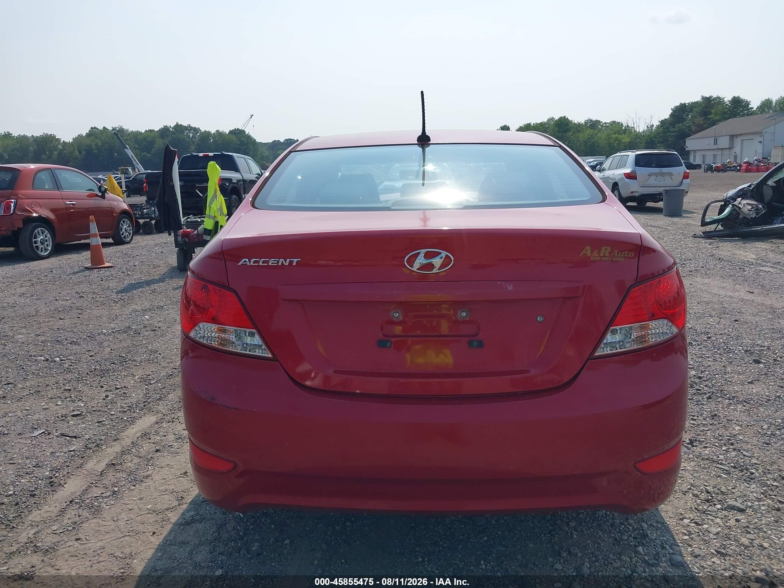 2012 Hyundai Accent Gls Red vin: KMHCU4AE0CU165896