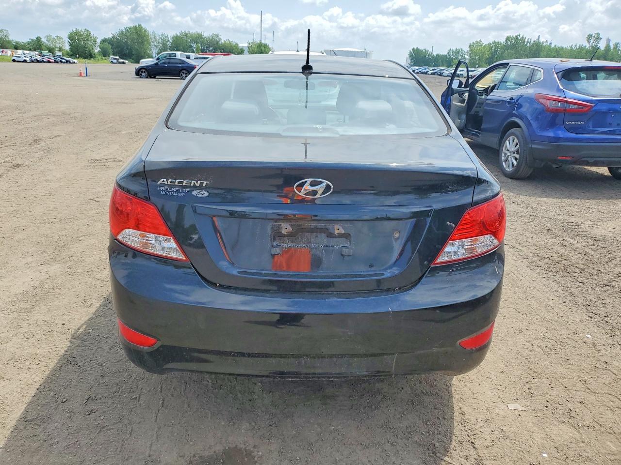 2012 Hyundai Accent Gls Black vin: KMHCU4AE0CU225014