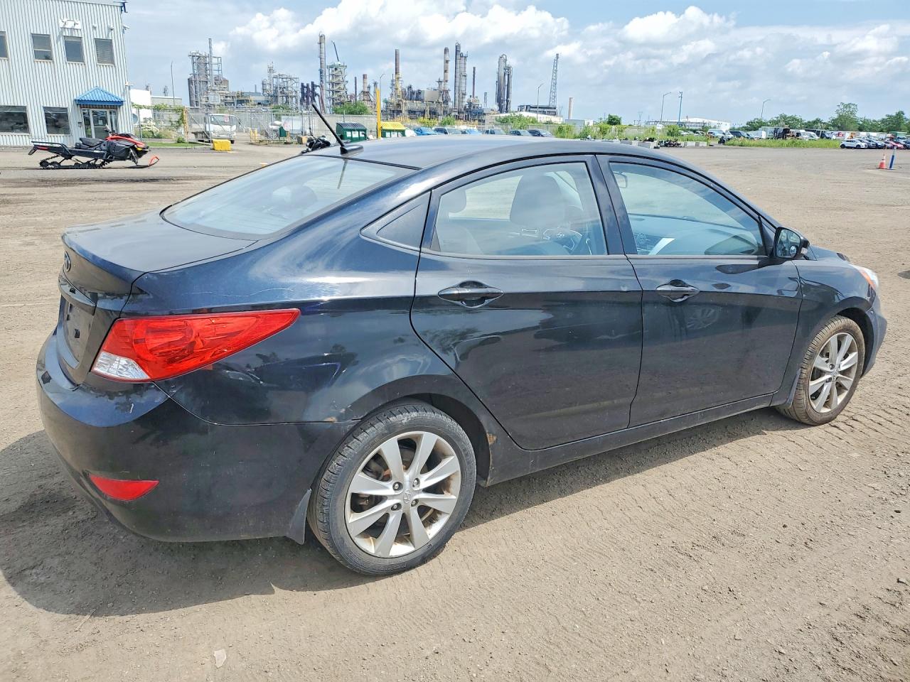 2012 Hyundai Accent Gls Black vin: KMHCU4AE0CU225014