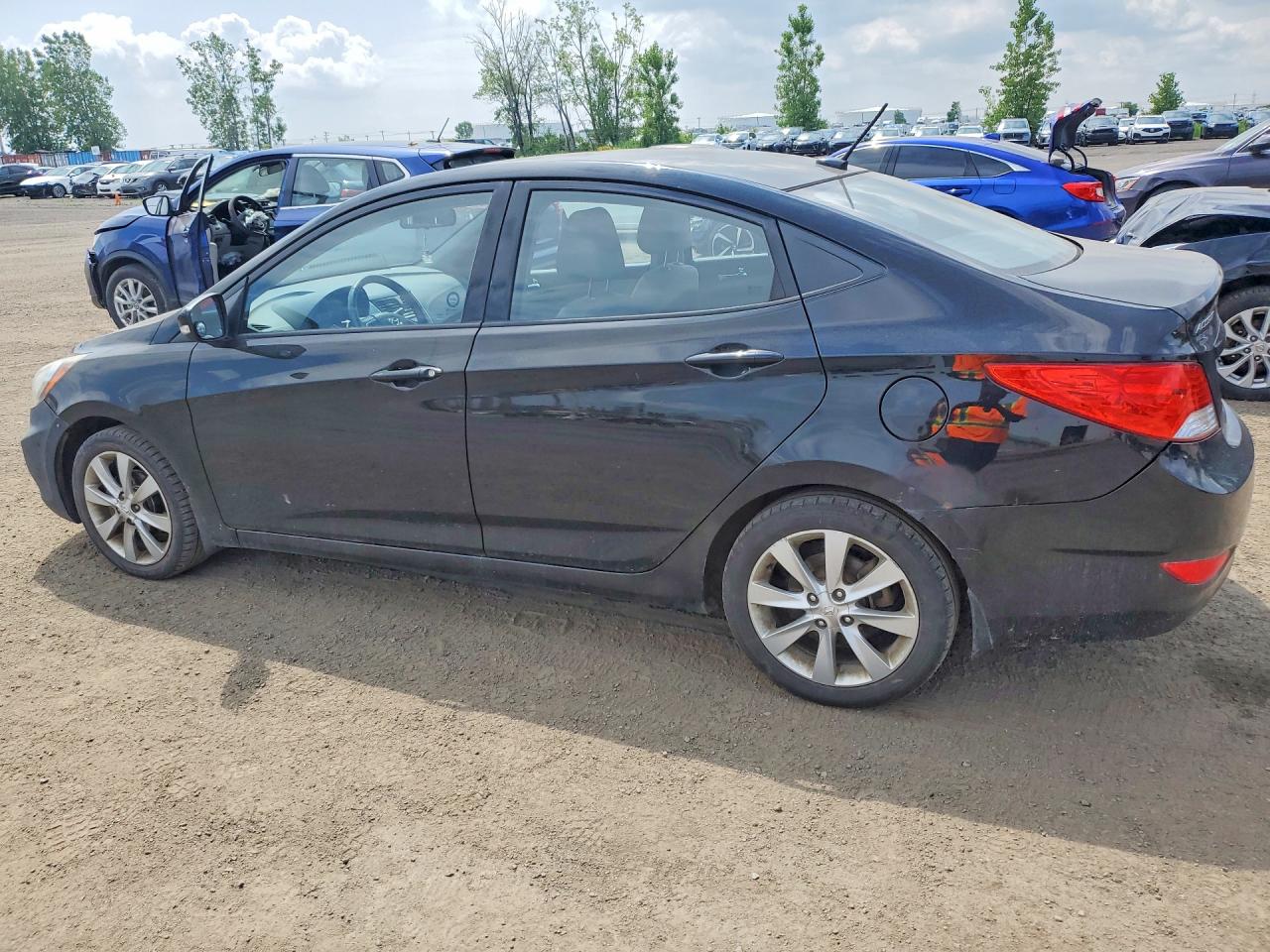 2012 Hyundai Accent Gls Black vin: KMHCU4AE0CU225014