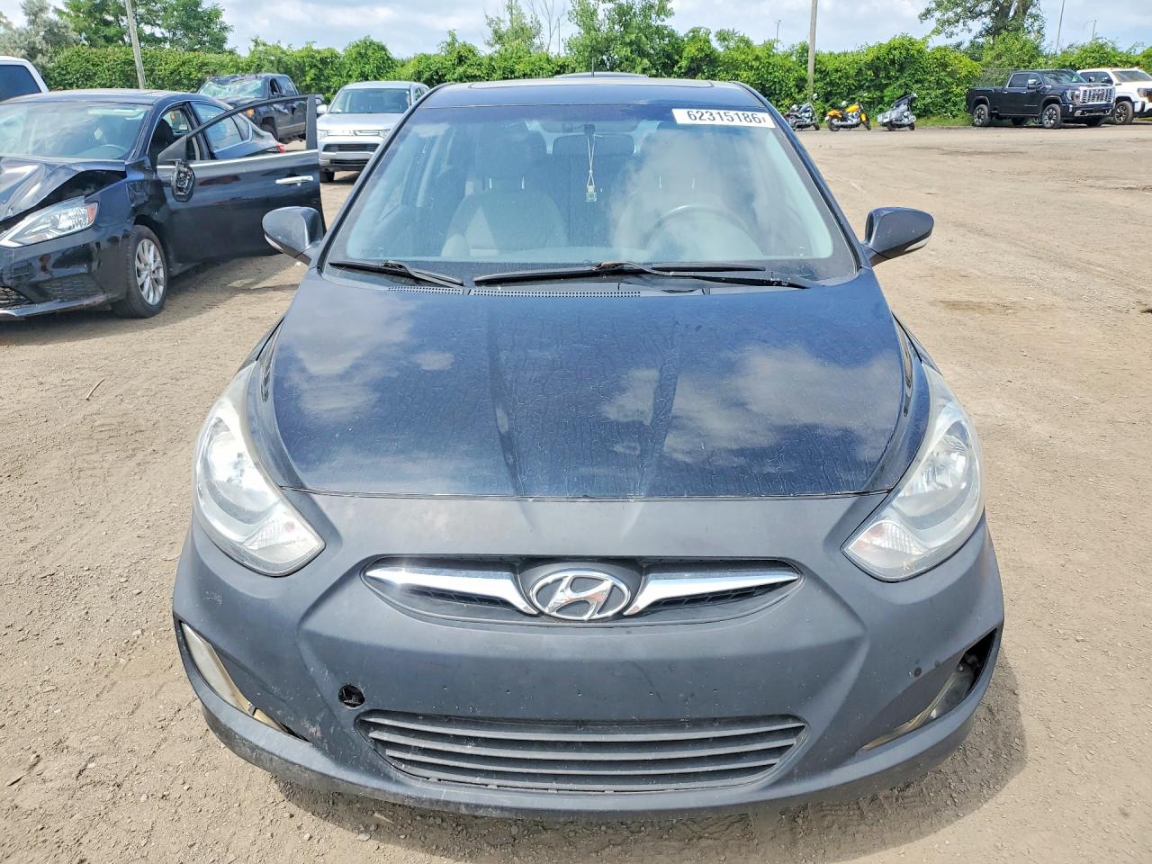 2012 Hyundai Accent Gls Black vin: KMHCU4AE0CU225014