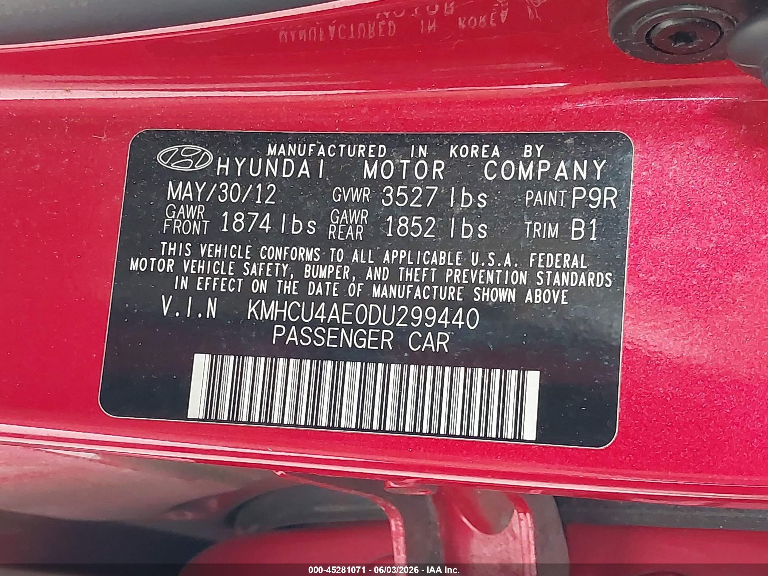 2013 Hyundai Accent Gls Red vin: KMHCU4AE0DU299440