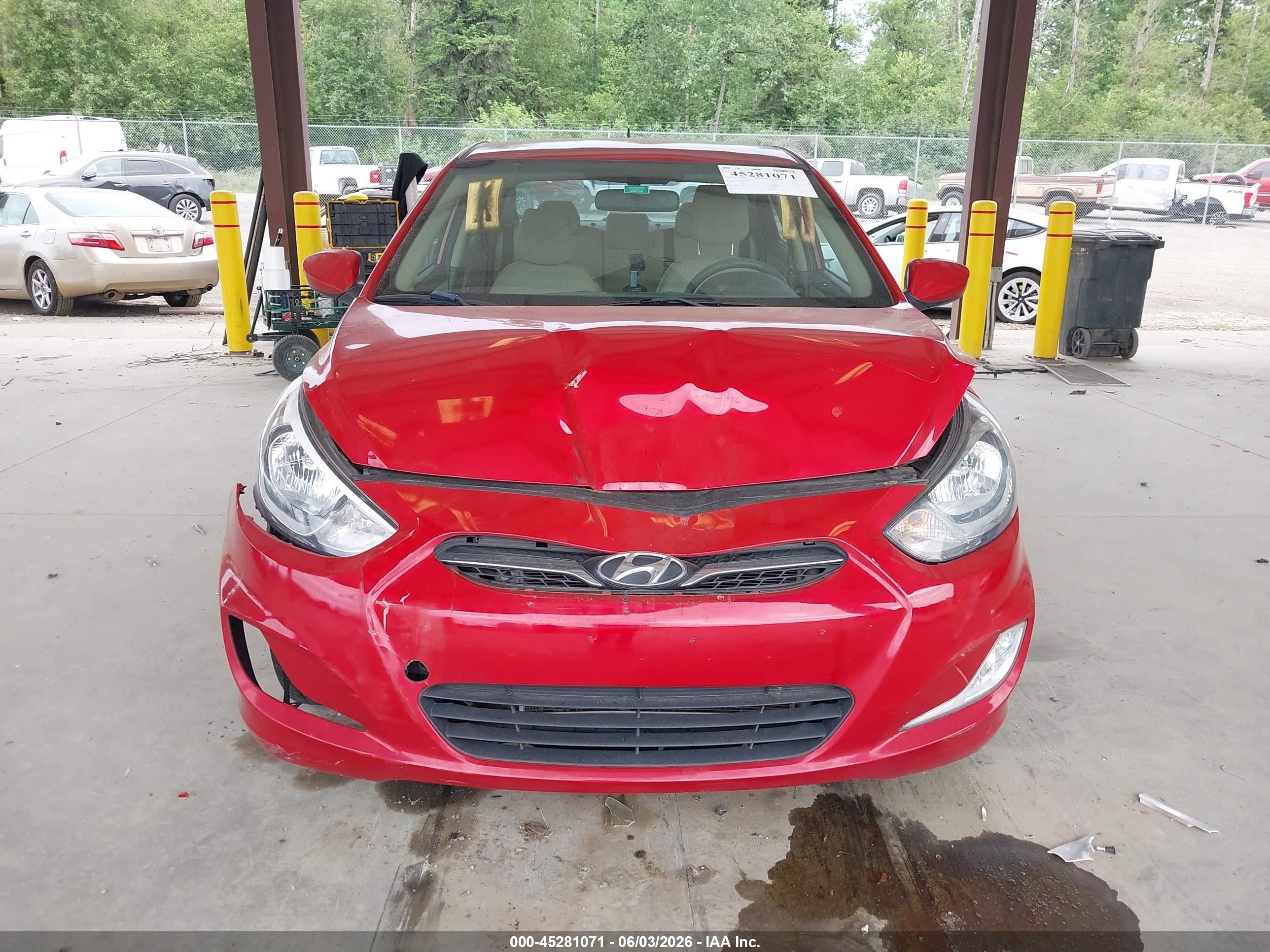 2013 Hyundai Accent Gls Red vin: KMHCU4AE0DU299440