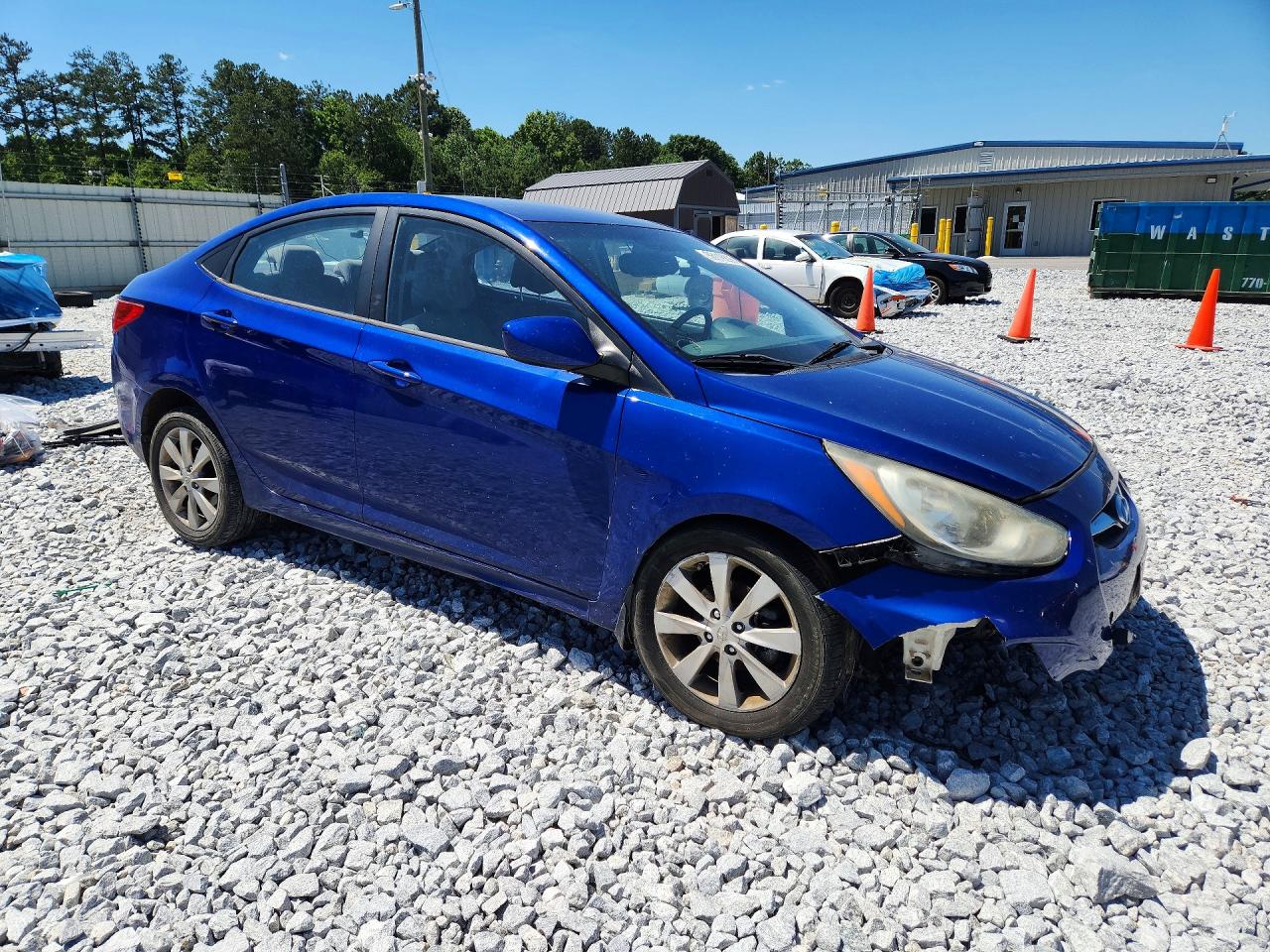 2013 Hyundai Accent Gls Blue vin: KMHCU4AE0DU313255