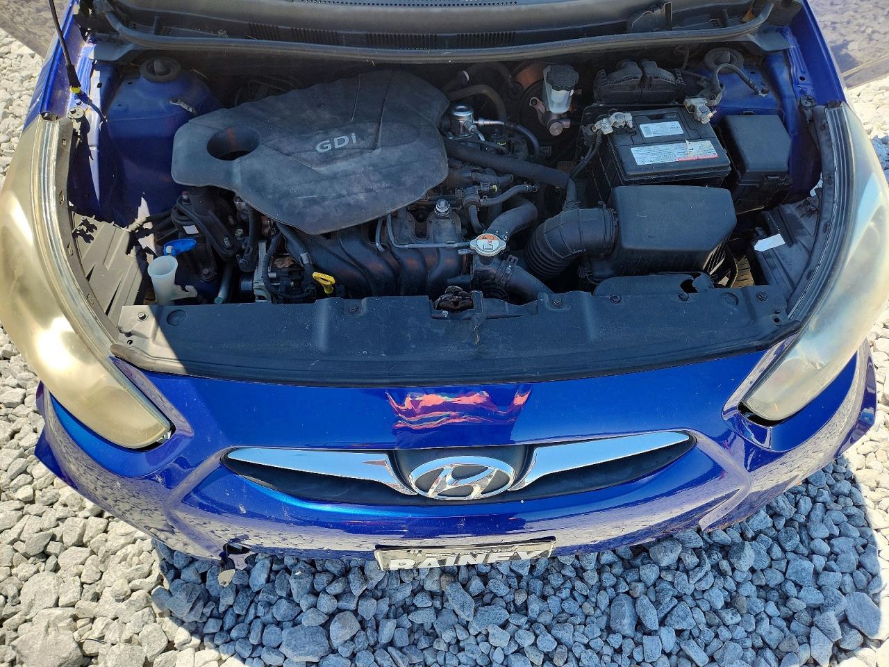 2013 Hyundai Accent Gls Blue vin: KMHCU4AE0DU313255