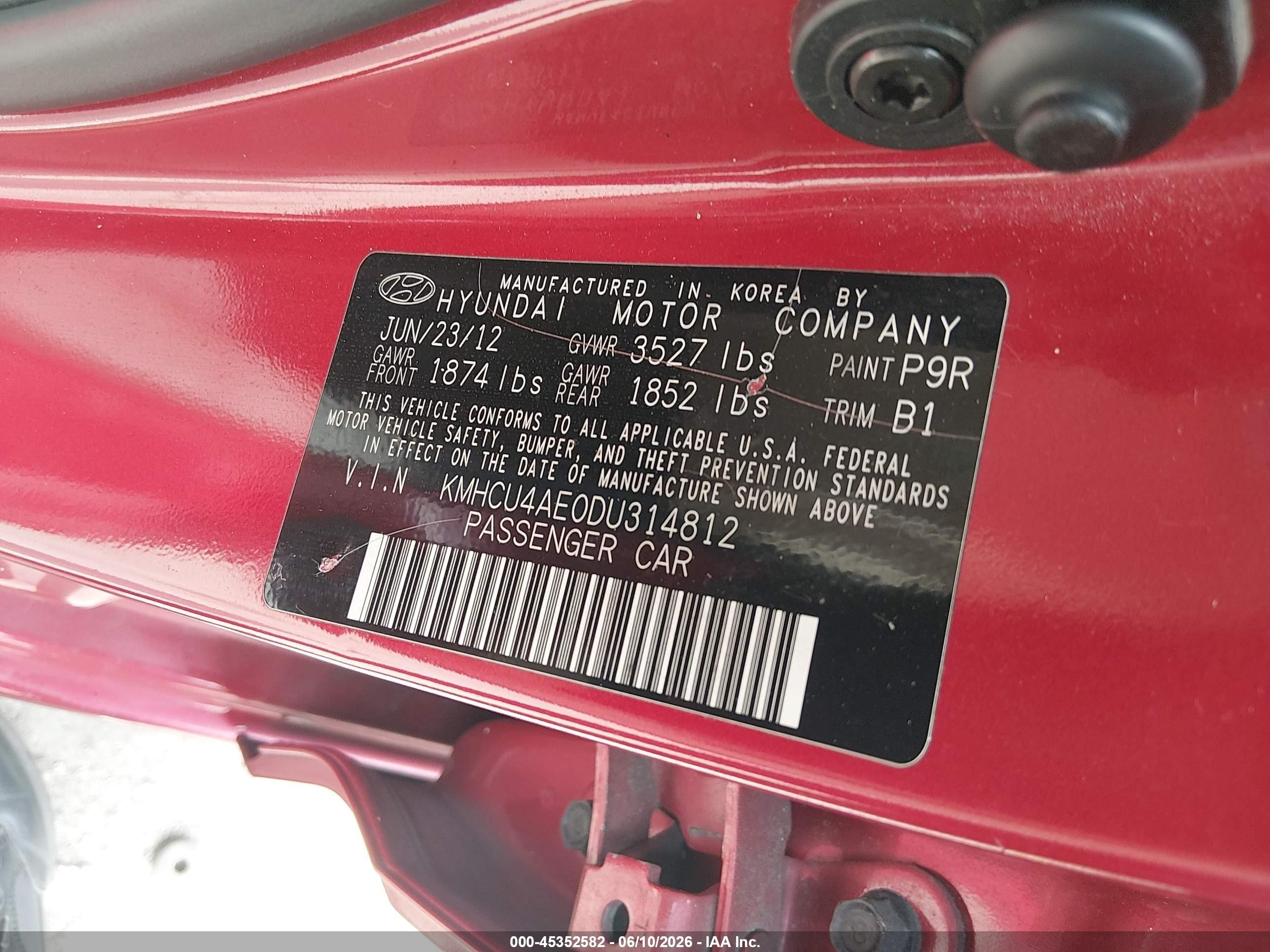 2013 Hyundai Accent Gls Red vin: KMHCU4AE0DU314812