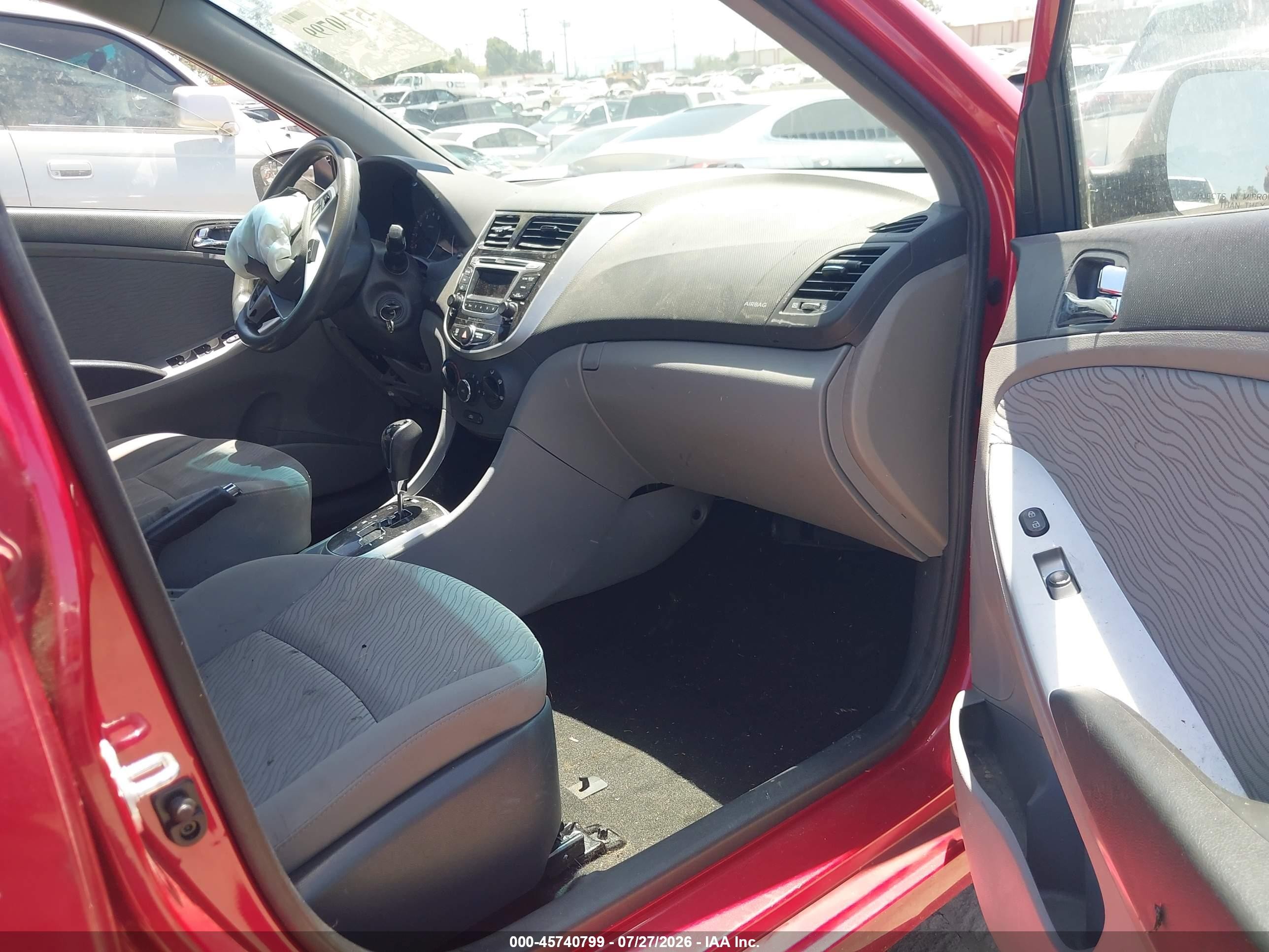 2014 Hyundai Accent Gls Red vin: KMHCU4AE0EU624542