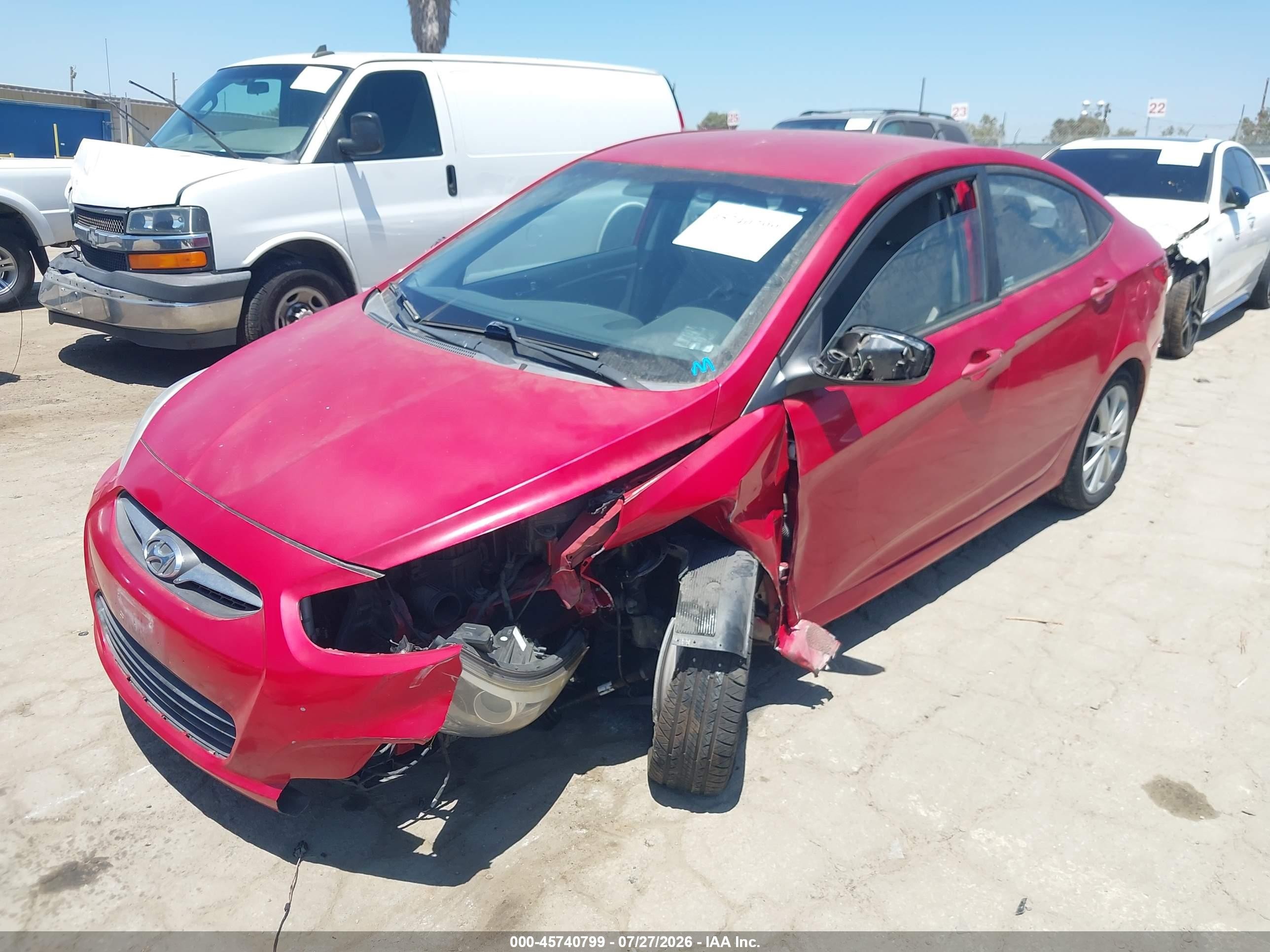 2014 Hyundai Accent Gls Red vin: KMHCU4AE0EU624542