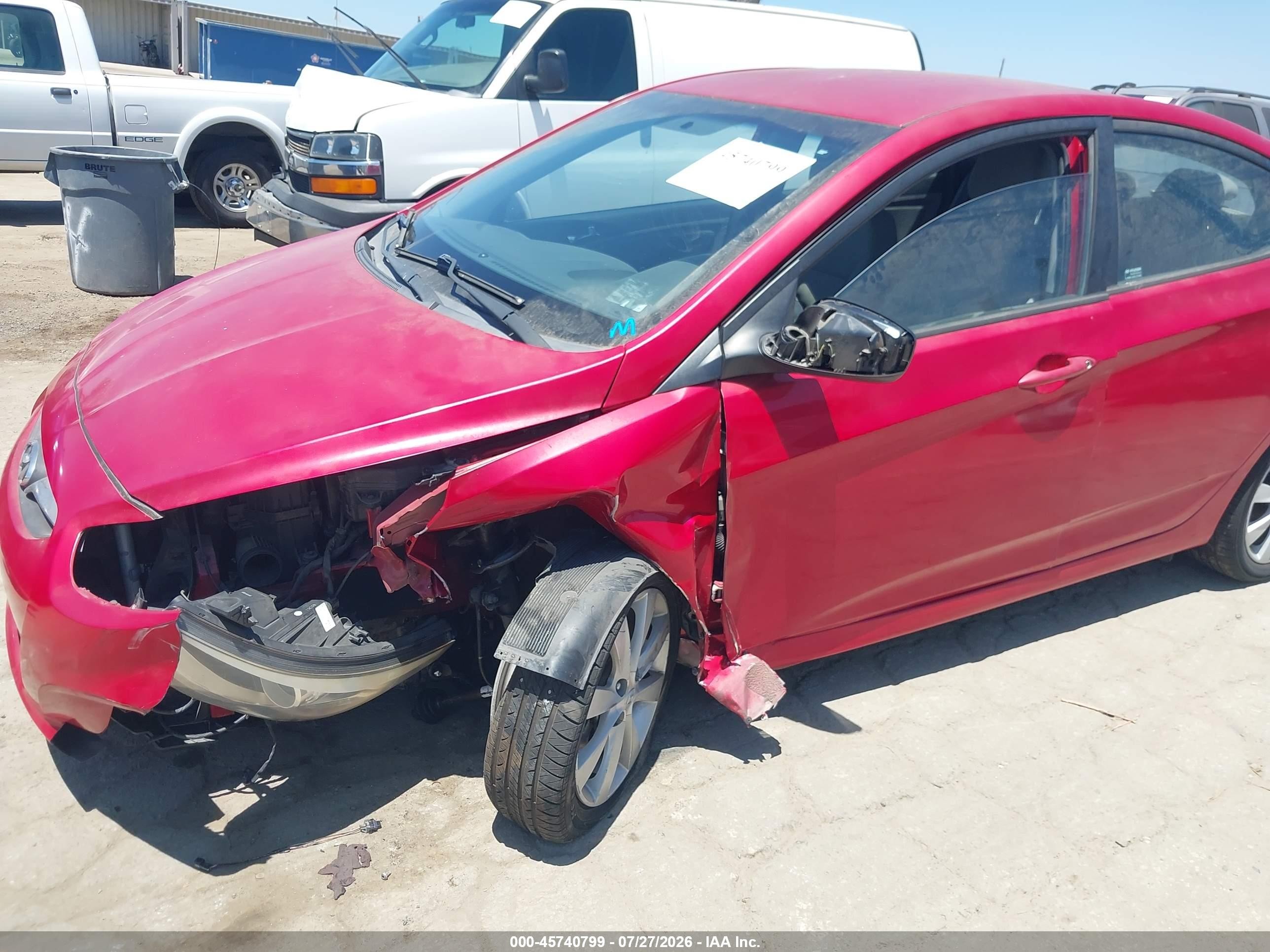 2014 Hyundai Accent Gls Red vin: KMHCU4AE0EU624542