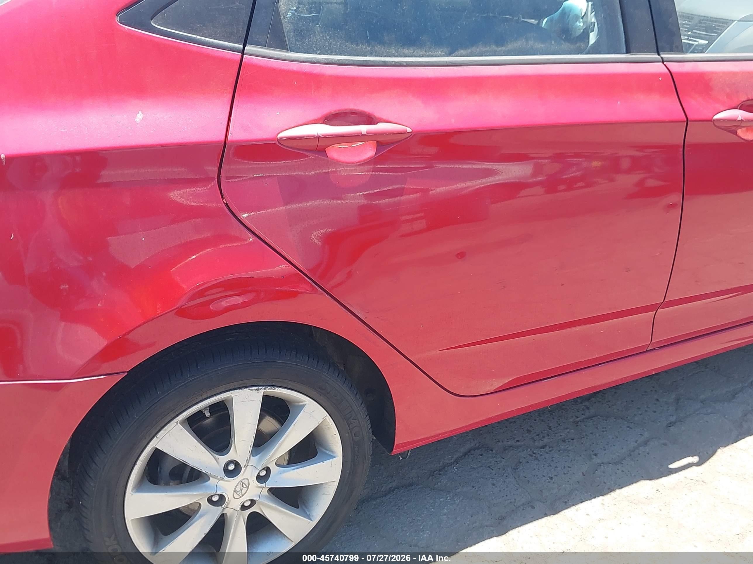 2014 Hyundai Accent Gls Red vin: KMHCU4AE0EU624542
