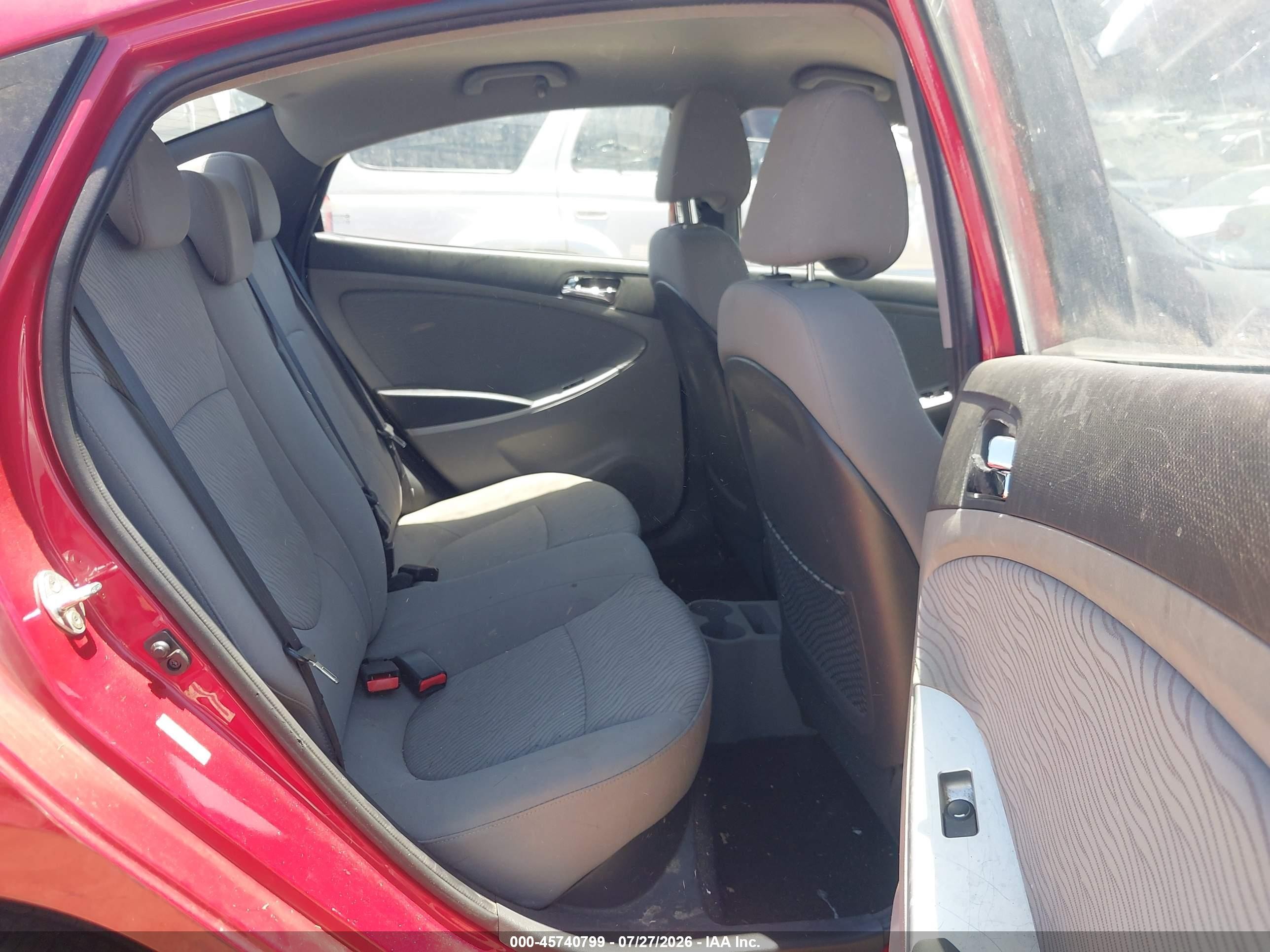 2014 Hyundai Accent Gls Red vin: KMHCU4AE0EU624542