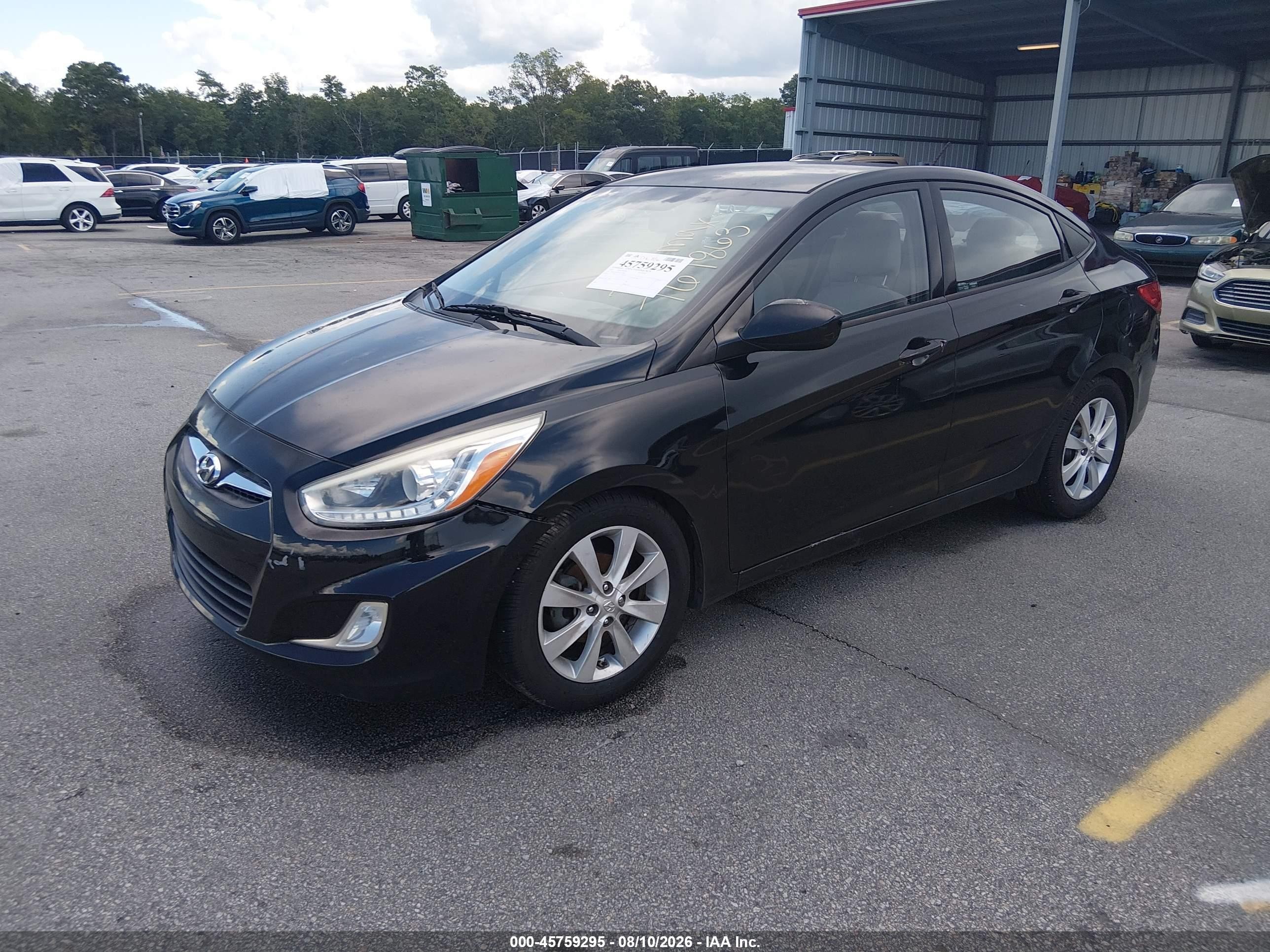 2014 Hyundai Accent Gls Black vin: KMHCU4AE0EU767863