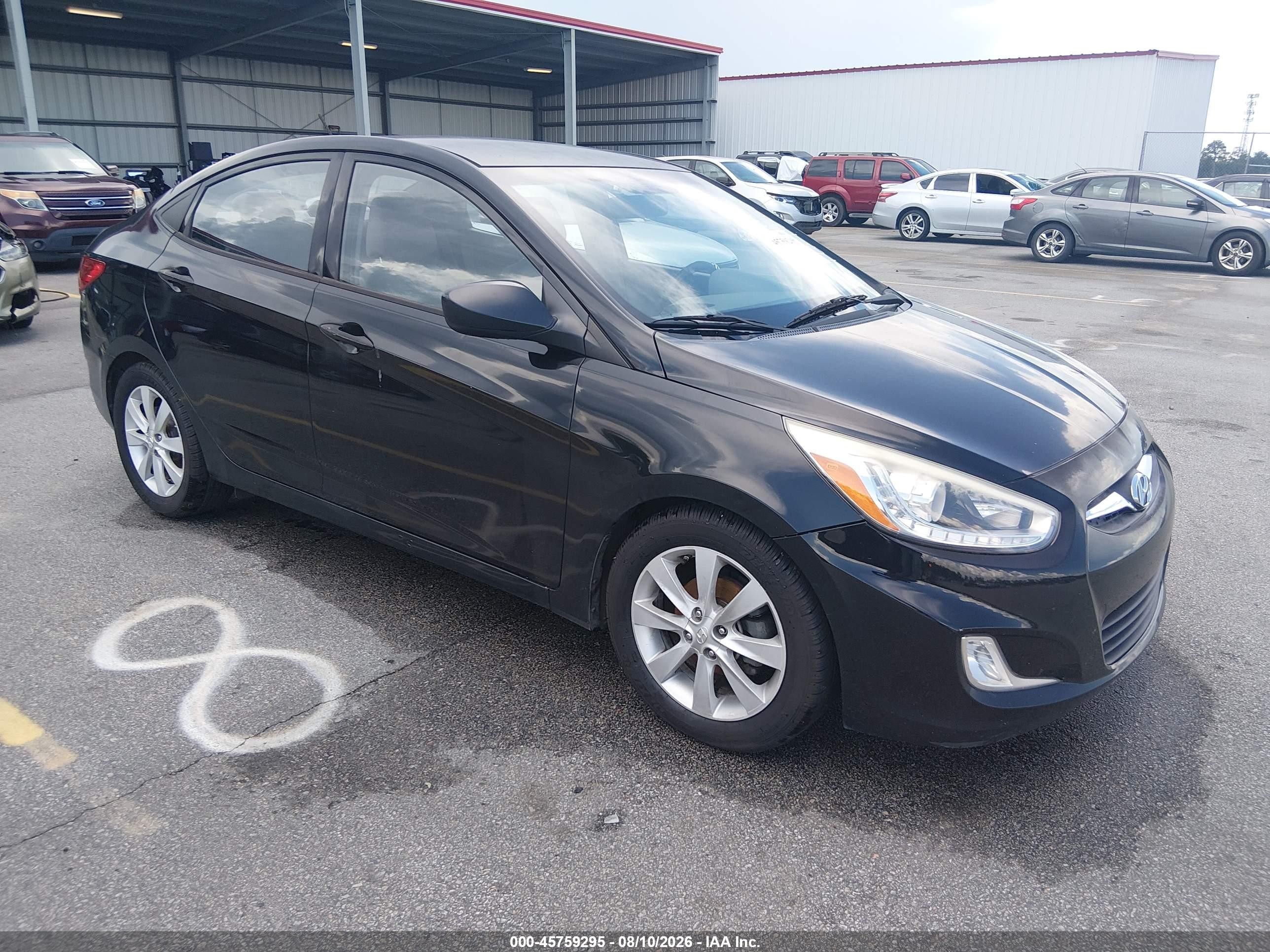 2014 Hyundai Accent Gls Black vin: KMHCU4AE0EU767863