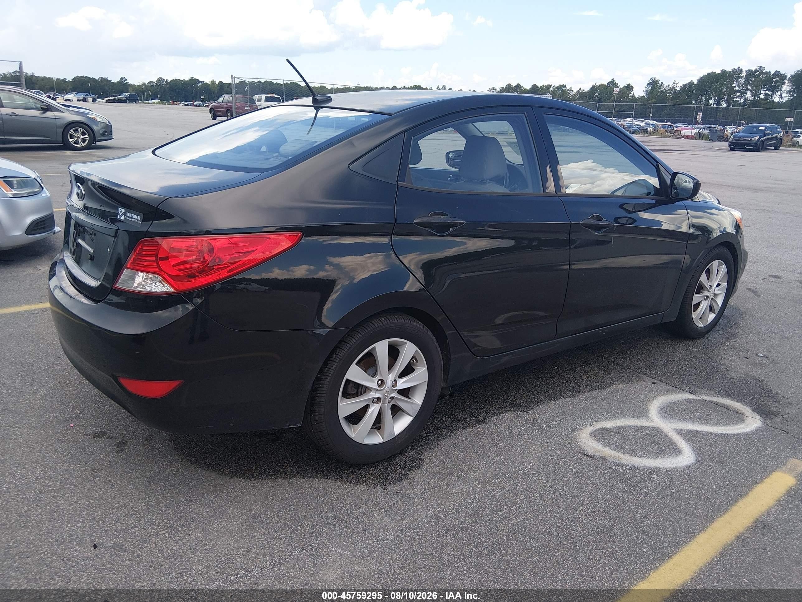 2014 Hyundai Accent Gls Black vin: KMHCU4AE0EU767863