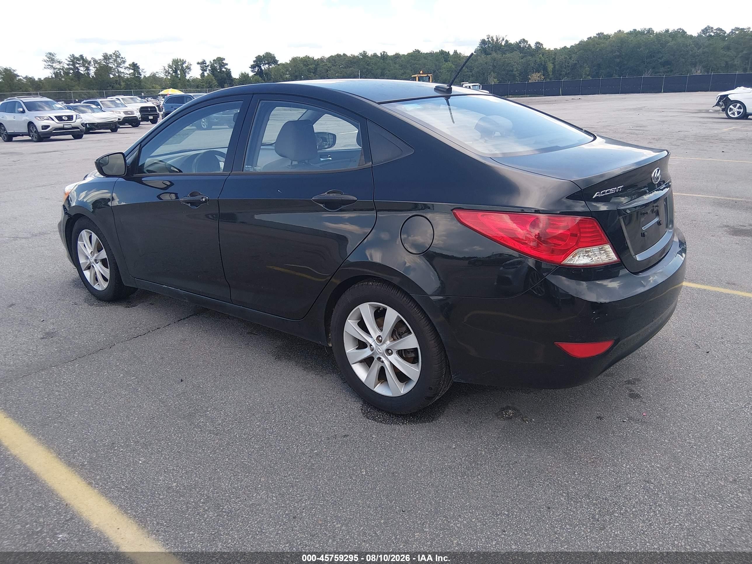 2014 Hyundai Accent Gls Black vin: KMHCU4AE0EU767863