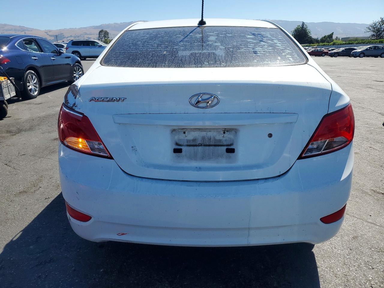 2015 Hyundai Accent Gls White vin: KMHCU4AE0FU923966